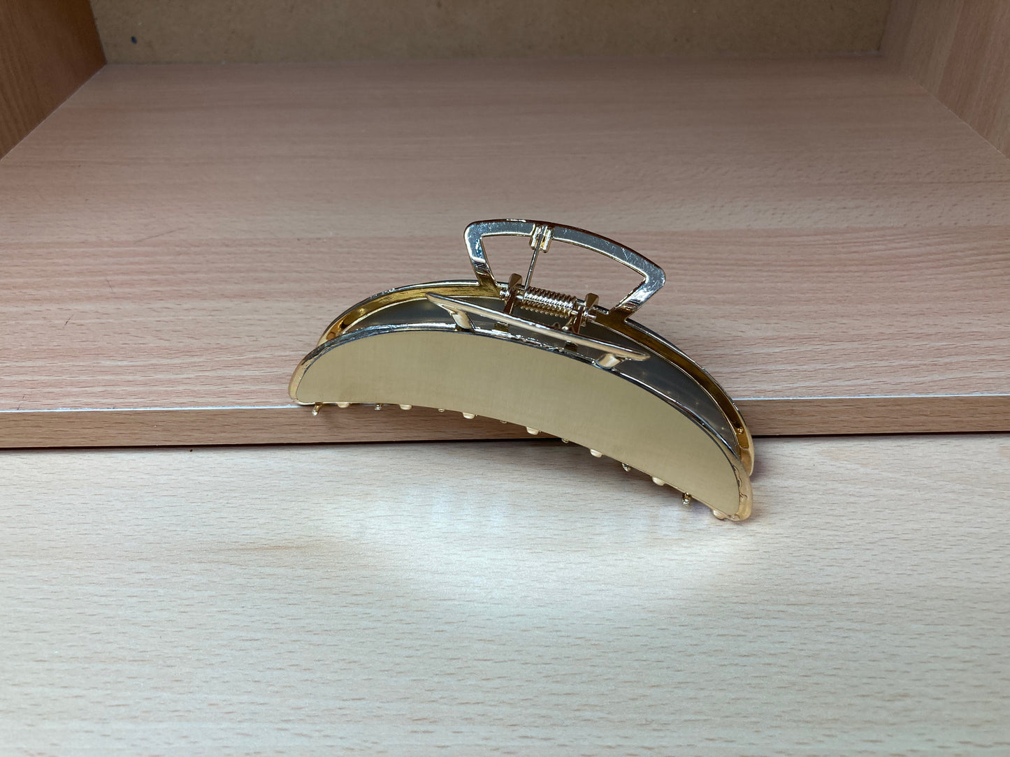 Tiny Treasures Seoul - Brushed Gold Arc Hair Claw Front View