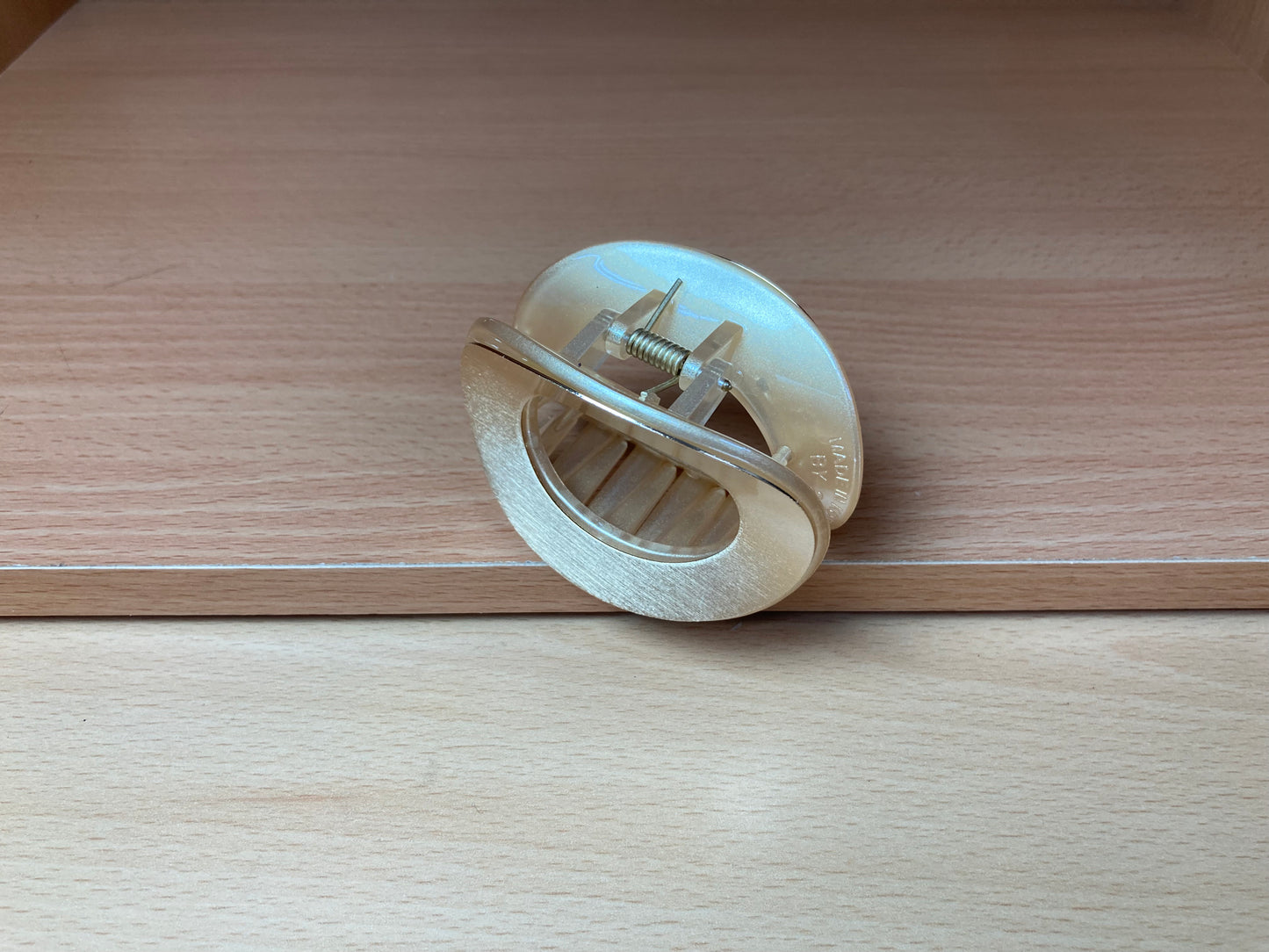 Tiny Treasures Seoul - Brushed Gold Open Oval Mini Hair Claw View