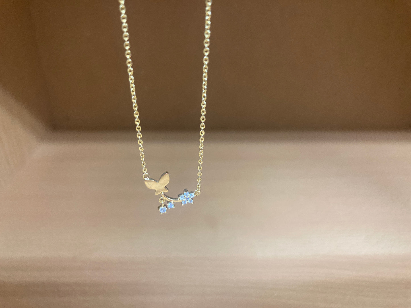 Tiny Treasures Seoul - Butterfly Branch Necklace (Gold) 20