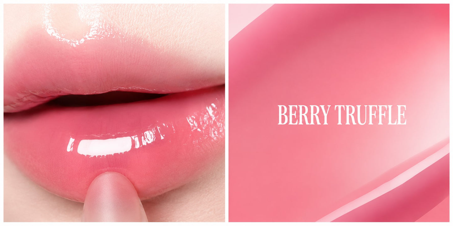 Tiny Treasures Seoul - CLIO Glaze Lip Serum with Chocolate Keyring (006 Berry Truffle) Color