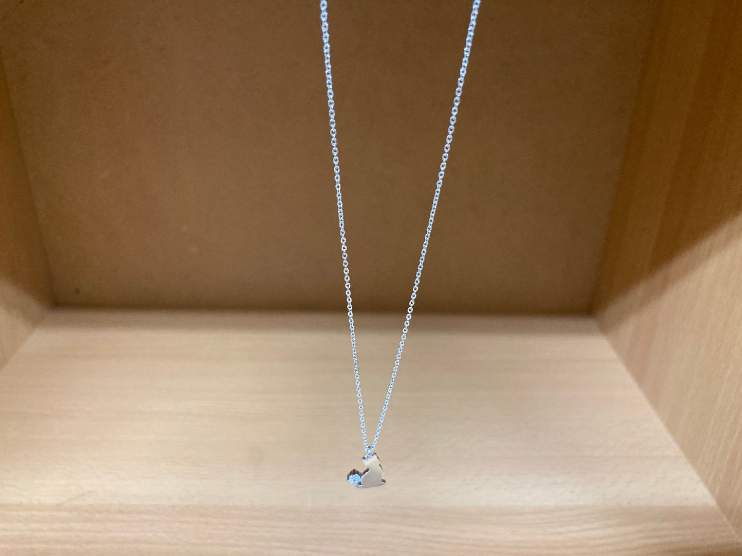 Tiny Treasures Seoul - Cat Tail Stone Necklace (Silver) 11