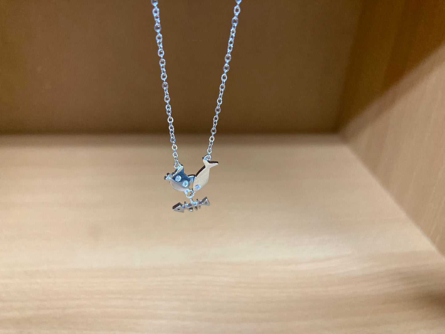 Tiny Treasures Seoul - Cat, Fish & Fishbone Necklace (Silver) 13