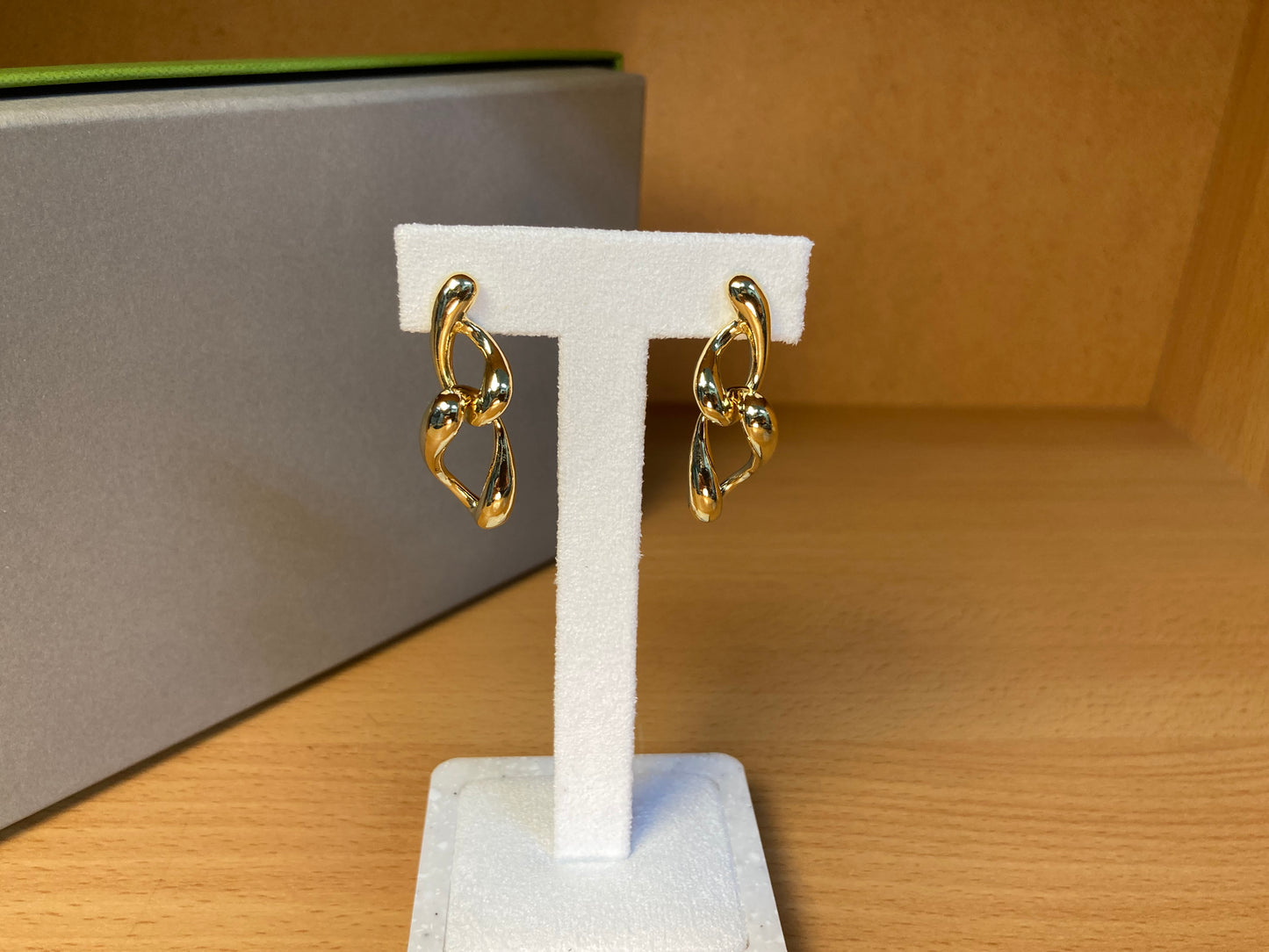 Chunky Twisted Link Drop Earrings