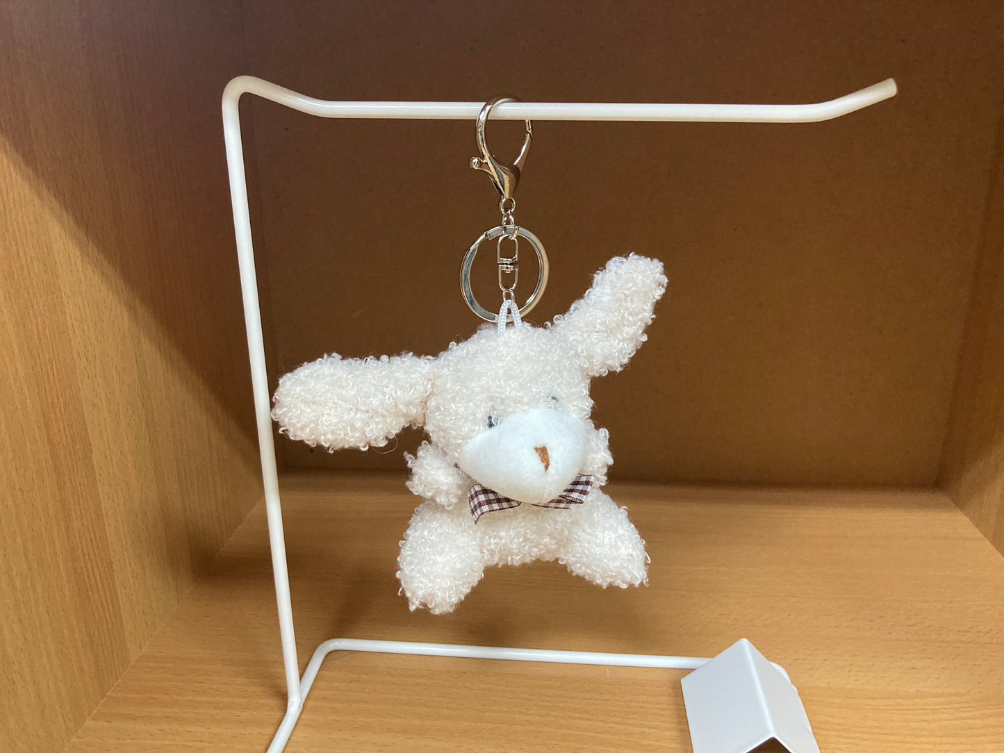 Tiny Treasures Seoul - Cream Teddy Bunny Plush Bag Charm 19