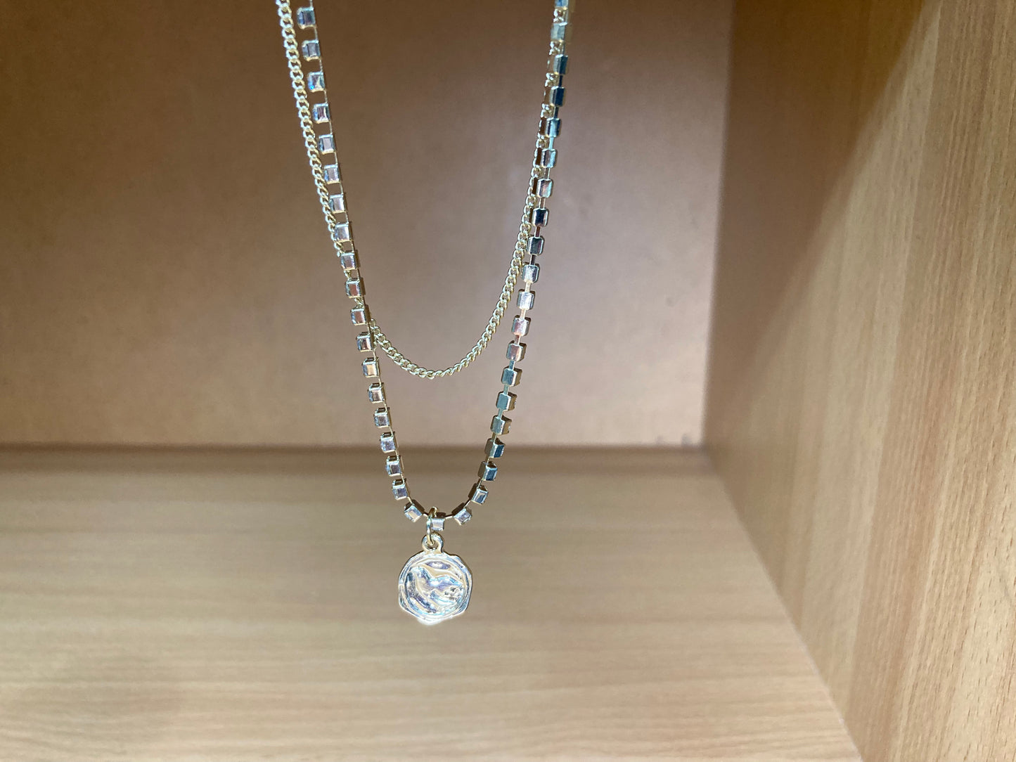 Crystal Medallion Layered Choker Necklace