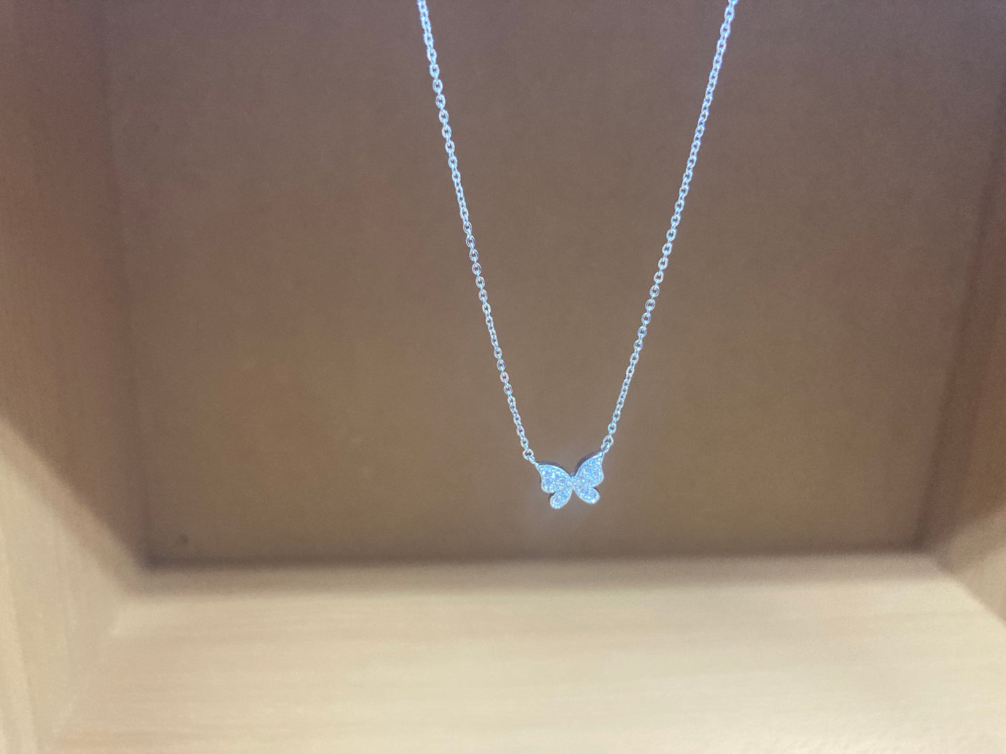 Tiny Treasures Seoul - Delicate Butterfly Necklace (Silver) 9