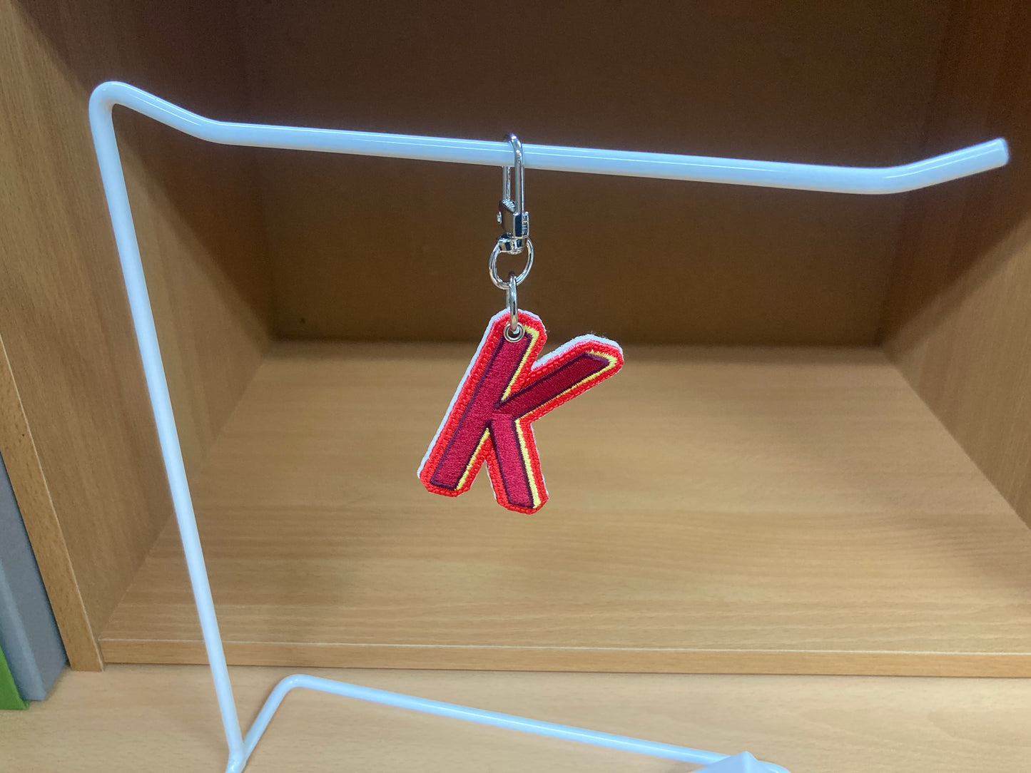 Tiny Treasures Seoul - Embroidered Initial K Bag Charm 8