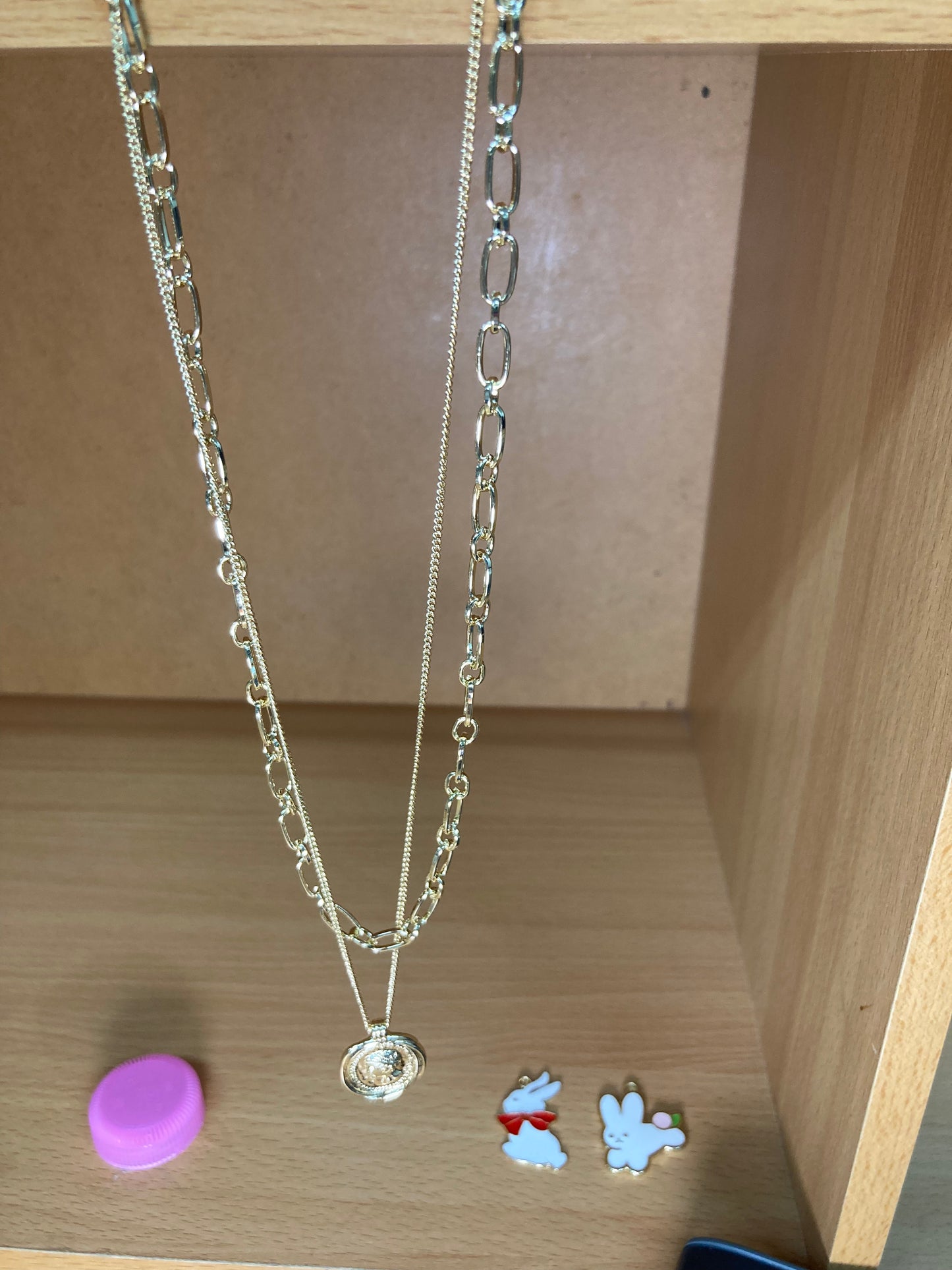 Tiny Treasures Seoul - Medallion Layered Choker Necklace