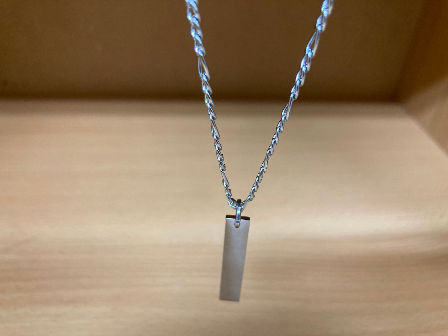 Tiny Treasures Seoul - Minimal Bar Pendant Necklace (Surgical Steel) Close up View 7