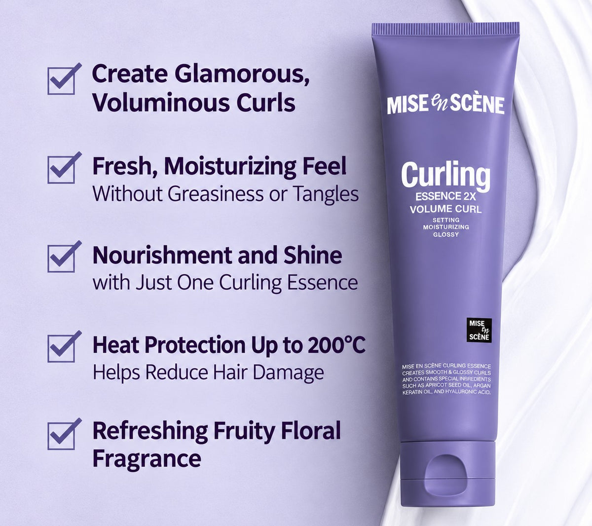 Tiny Treasures Seoul - Mise en Scene Curling Essence 2X Volume Curl Cream 150ml (5.07 fl oz)
