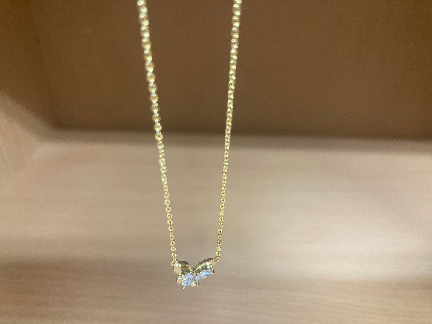 Tiny Treasures Seoul - Petite Butterfly Necklace (Gold) 13