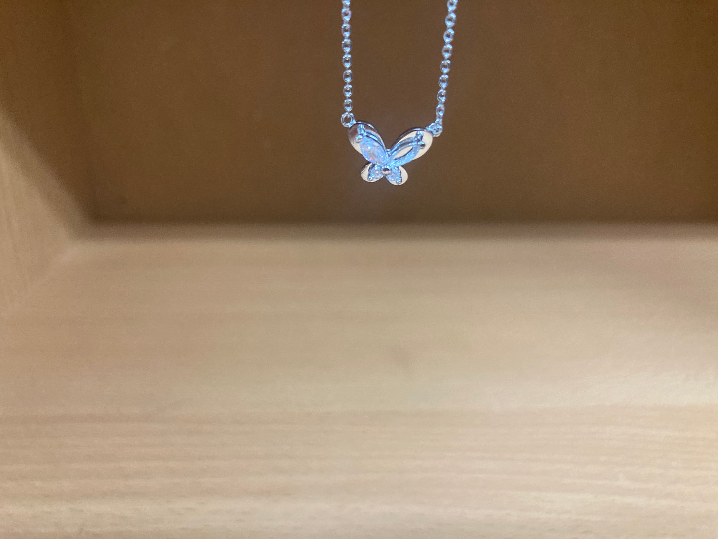 Tiny Treasures Seoul - Petite Butterfly Necklace (Silver) 16