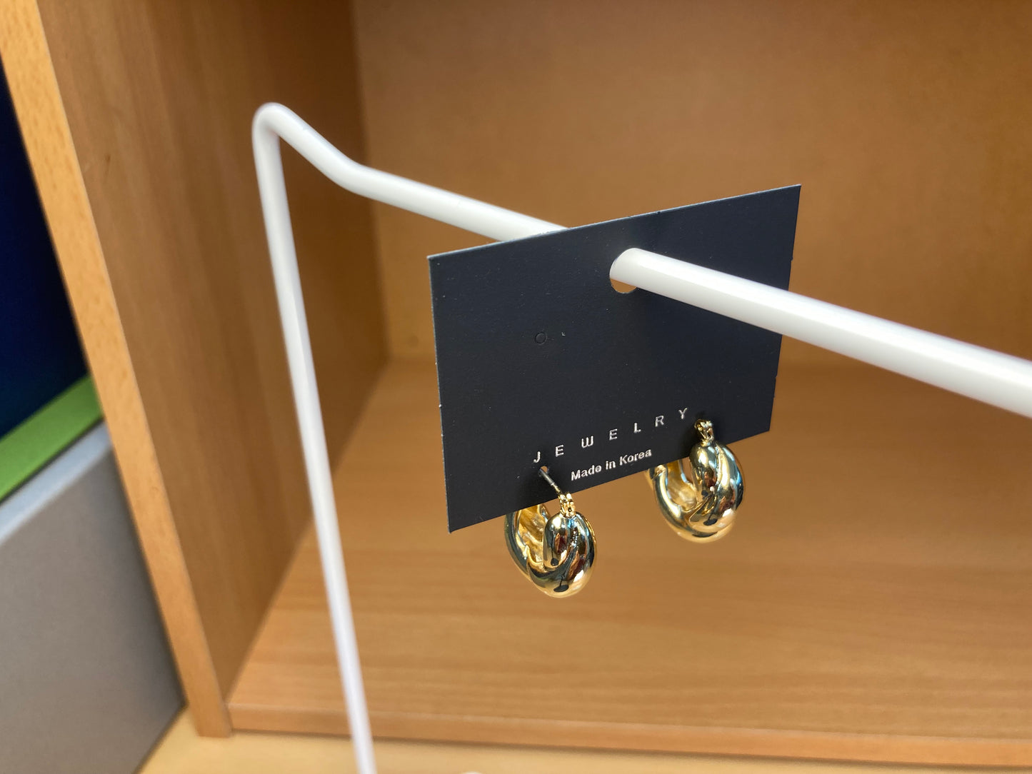16K Gold Chunky Twisted Hoop Earrings