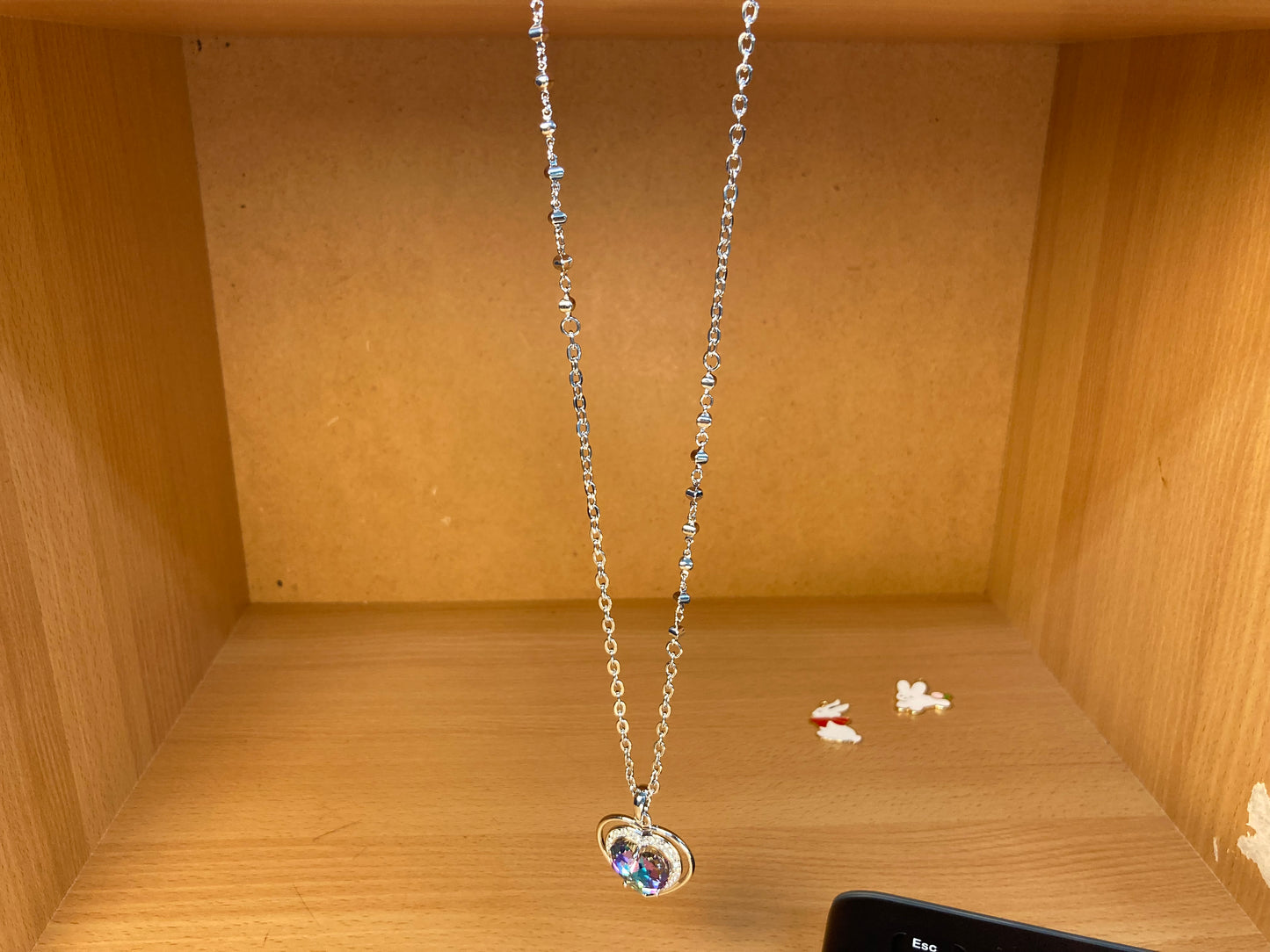Aurora Crystal Heart Pendant Necklace