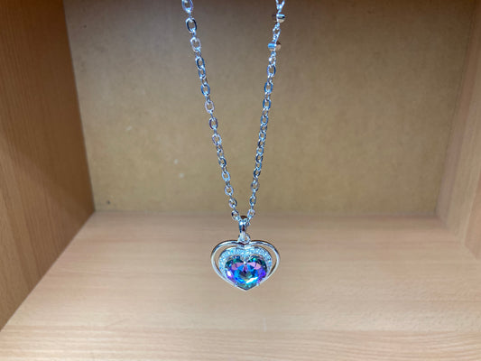 Tiny Treasures Seoul - Aurora Crystal Heart Pendant Necklace View