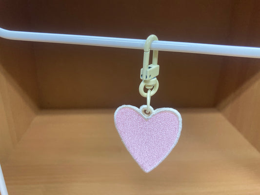 Tiny Treasures Seoul - Baby Pink Embroidered Heart Bag Charm