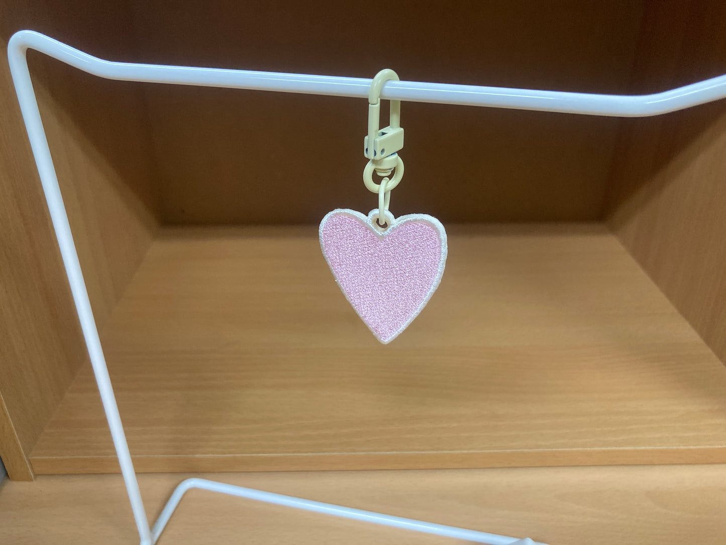 Tiny Treasures Seoul - Baby Pink Embroidered Heart Bag Charm 4