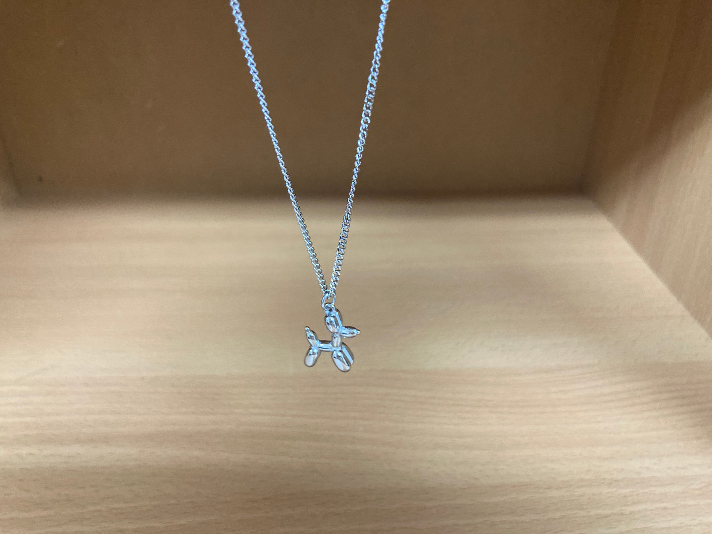 Tiny Treasures Seoul - Balloon Dog Surgical Steel Necklace Front View 8