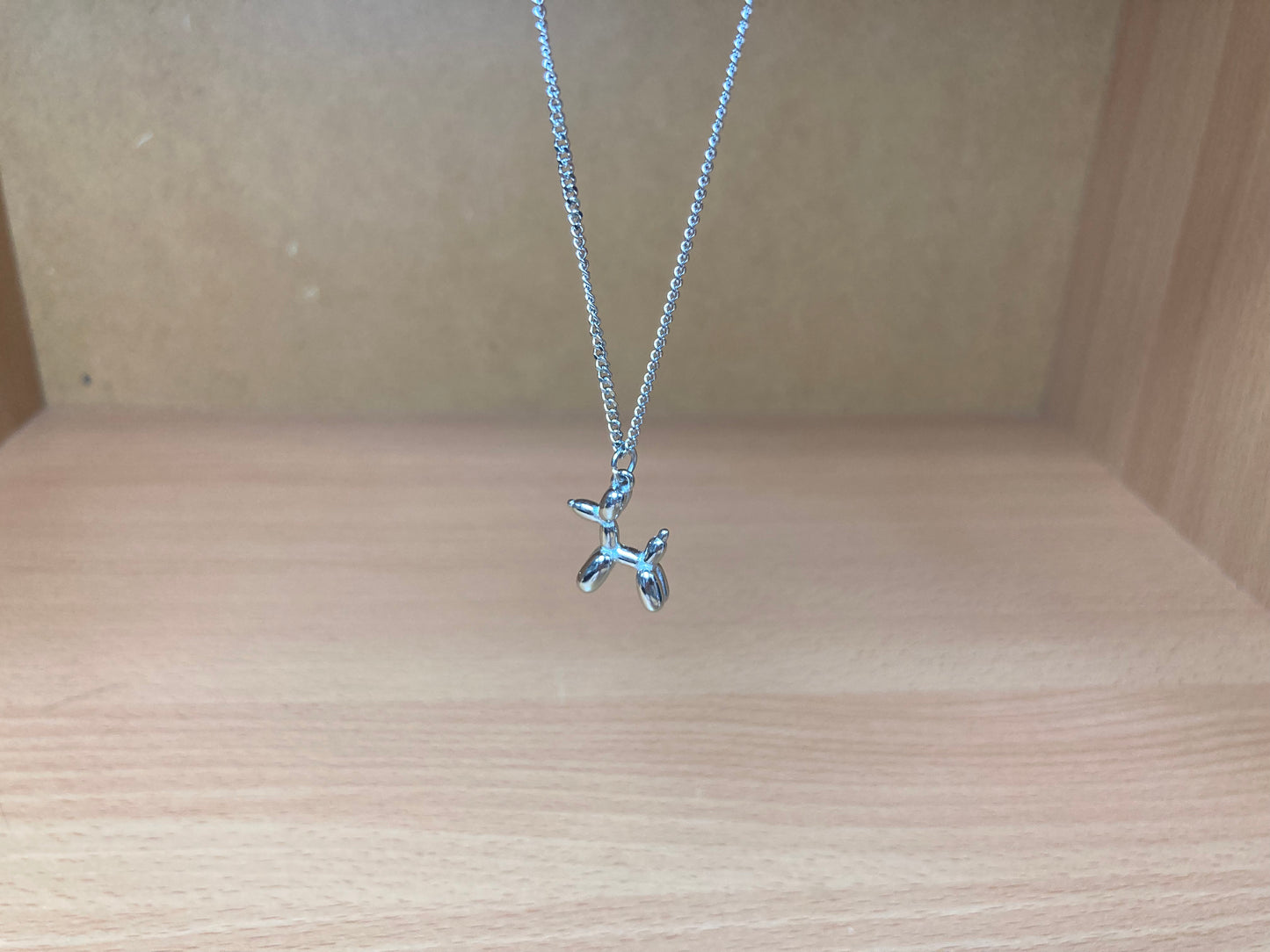 Tiny Treasures Seoul - Balloon Dog Surgical Steel Necklace Front View 8