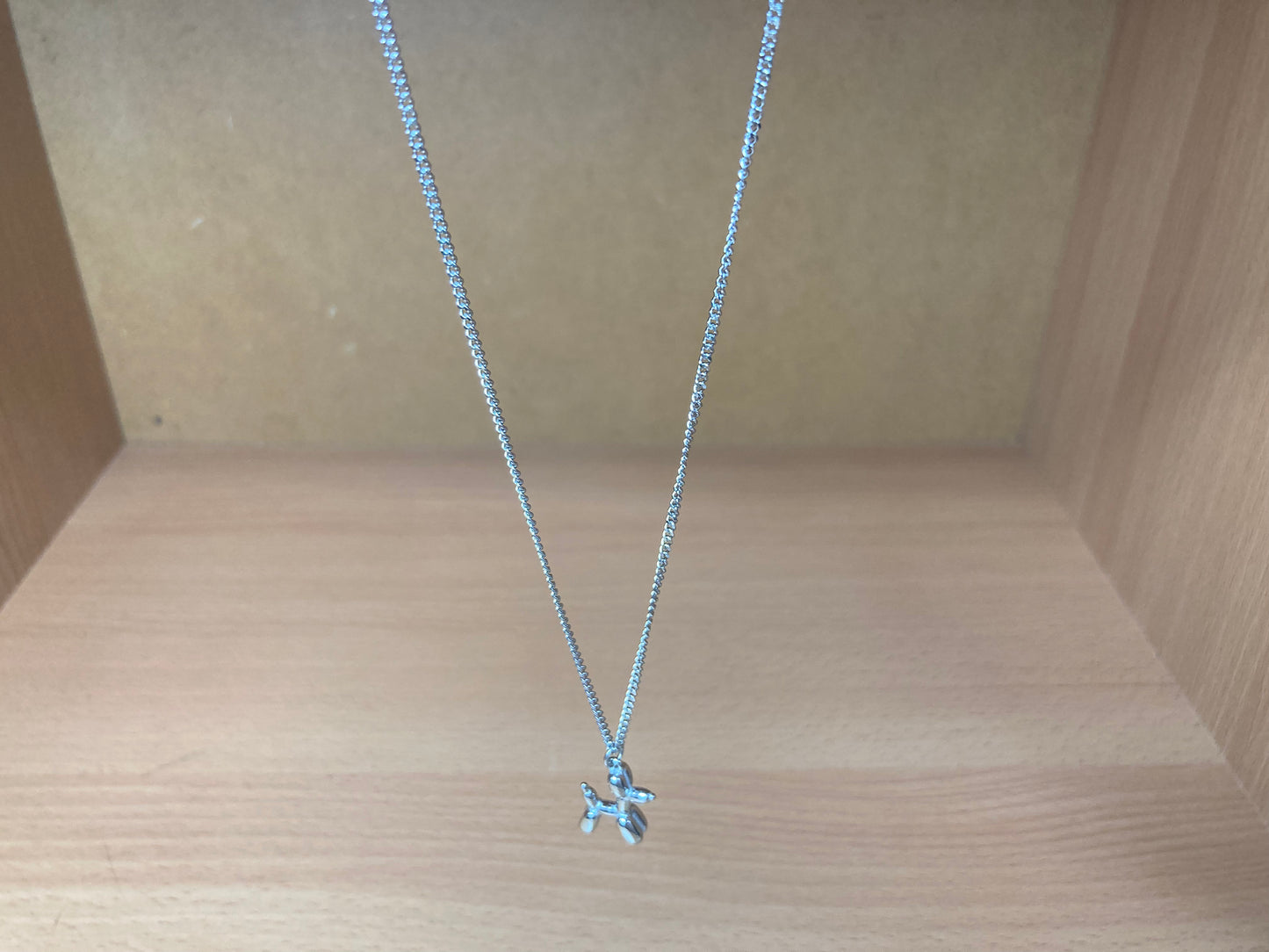 Tiny Treasures Seoul - Balloon Dog Surgical Steel Necklace Top View