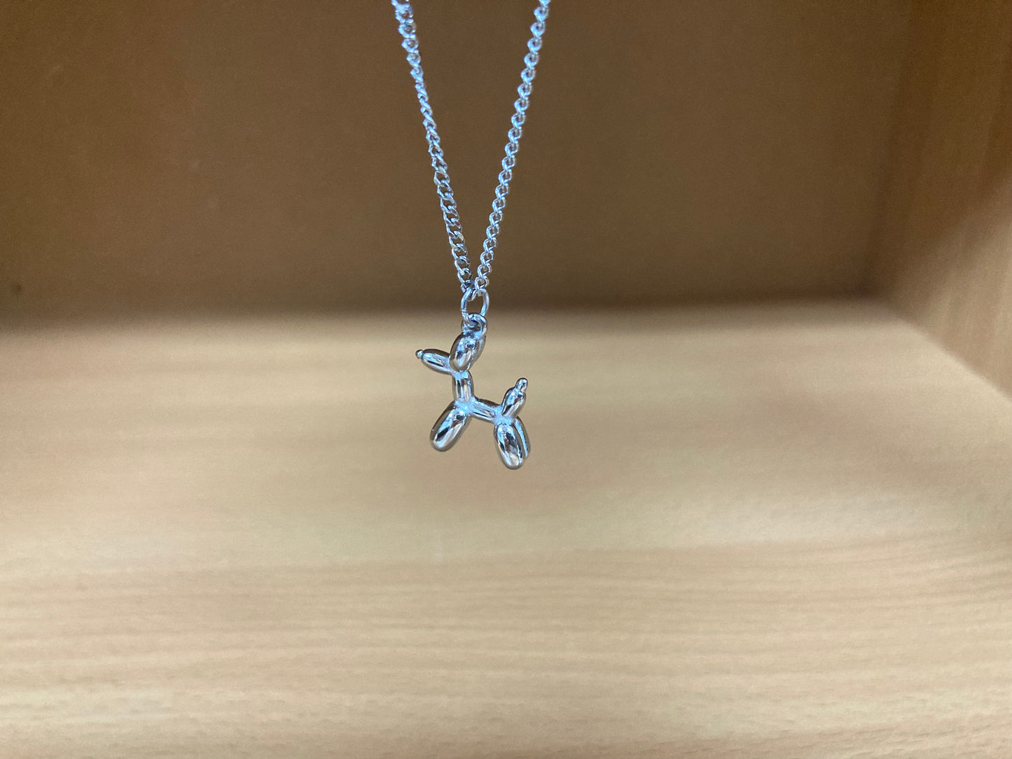 Tiny Treasures Seoul - Balloon Dog Surgical Steel Necklace Front View