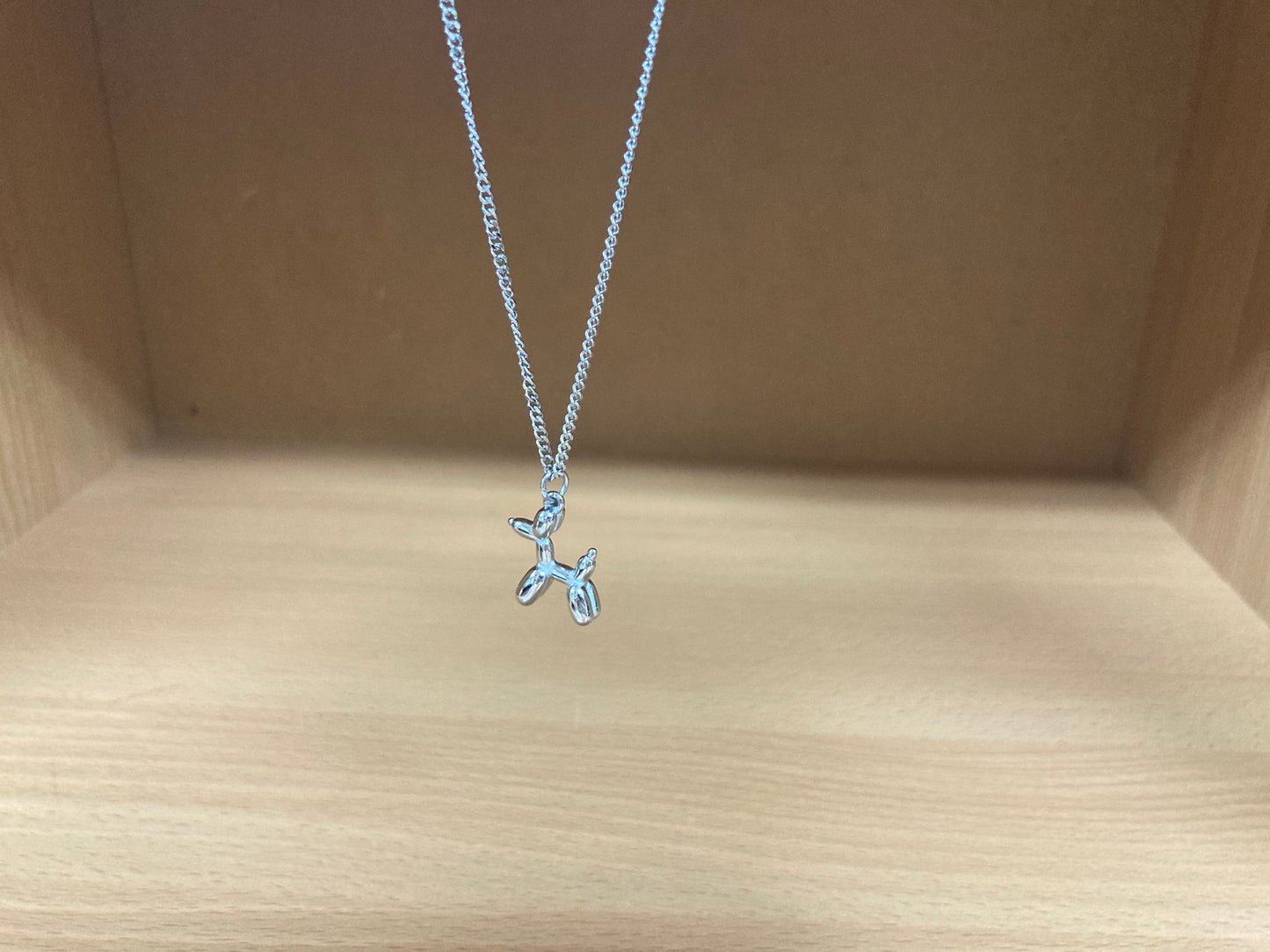 Tiny Treasures Seoul - Balloon Dog Surgical Steel Necklace Front View 10