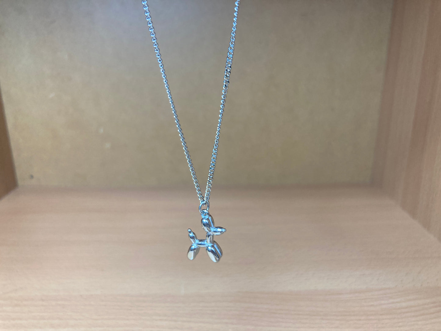 Tiny Treasures Seoul - Balloon Dog Surgical Steel Necklace Front View 4