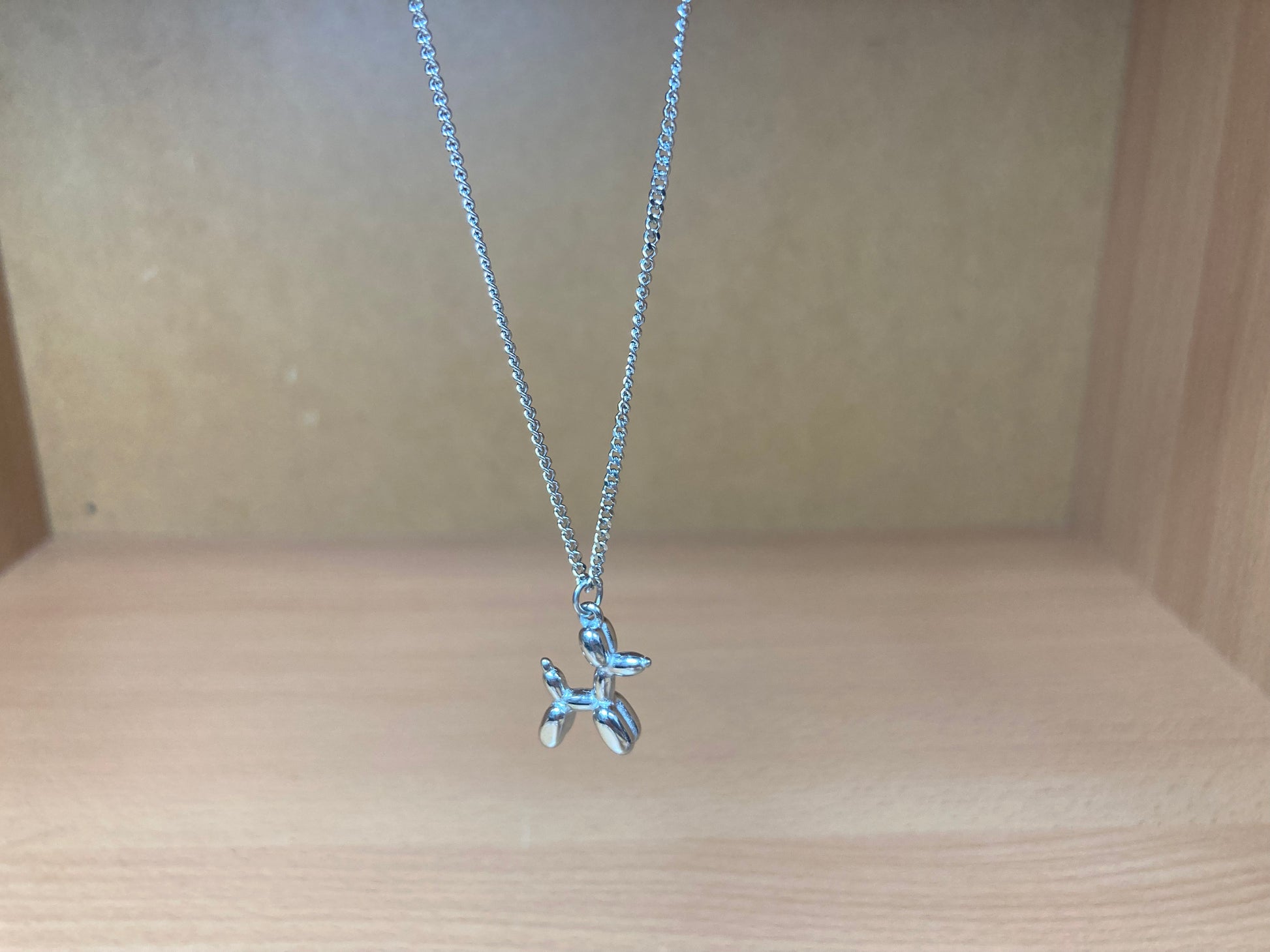 Tiny Treasures Seoul - Balloon Dog Surgical Steel Necklace Front View 4