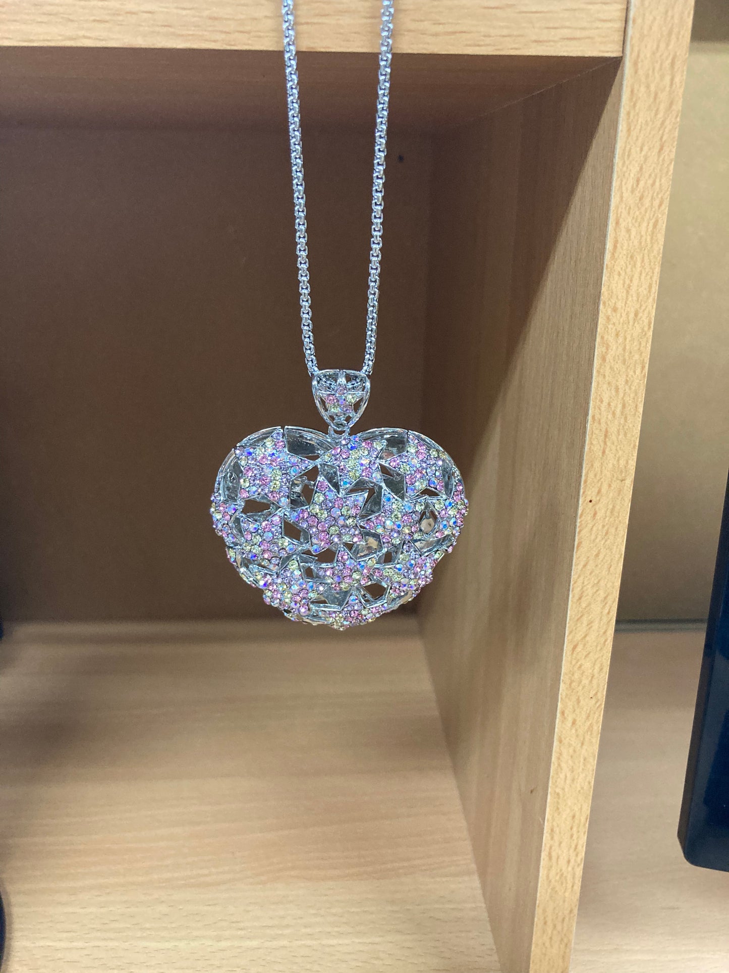 Tiny Treasures Seoul - Big Star Heart Necklace (Silver)