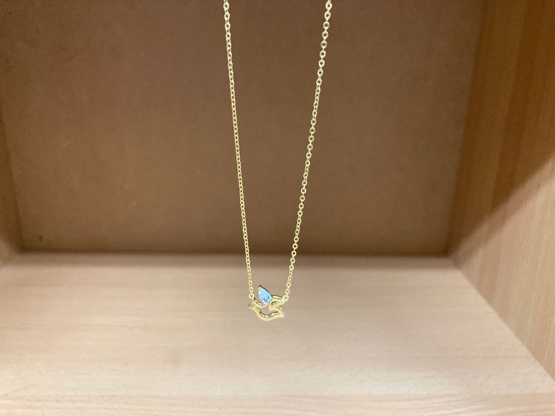Tiny Treasures Seoul - Bird Zirconia Wing Necklace (Gold) 