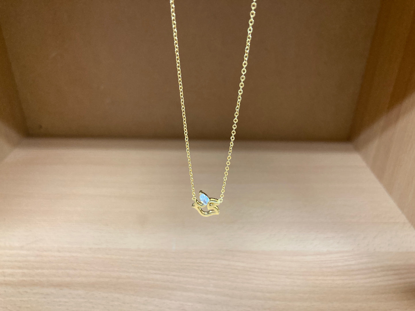 Tiny Treasures Seoul - Bird Zirconia Wing Necklace (Gold) 10