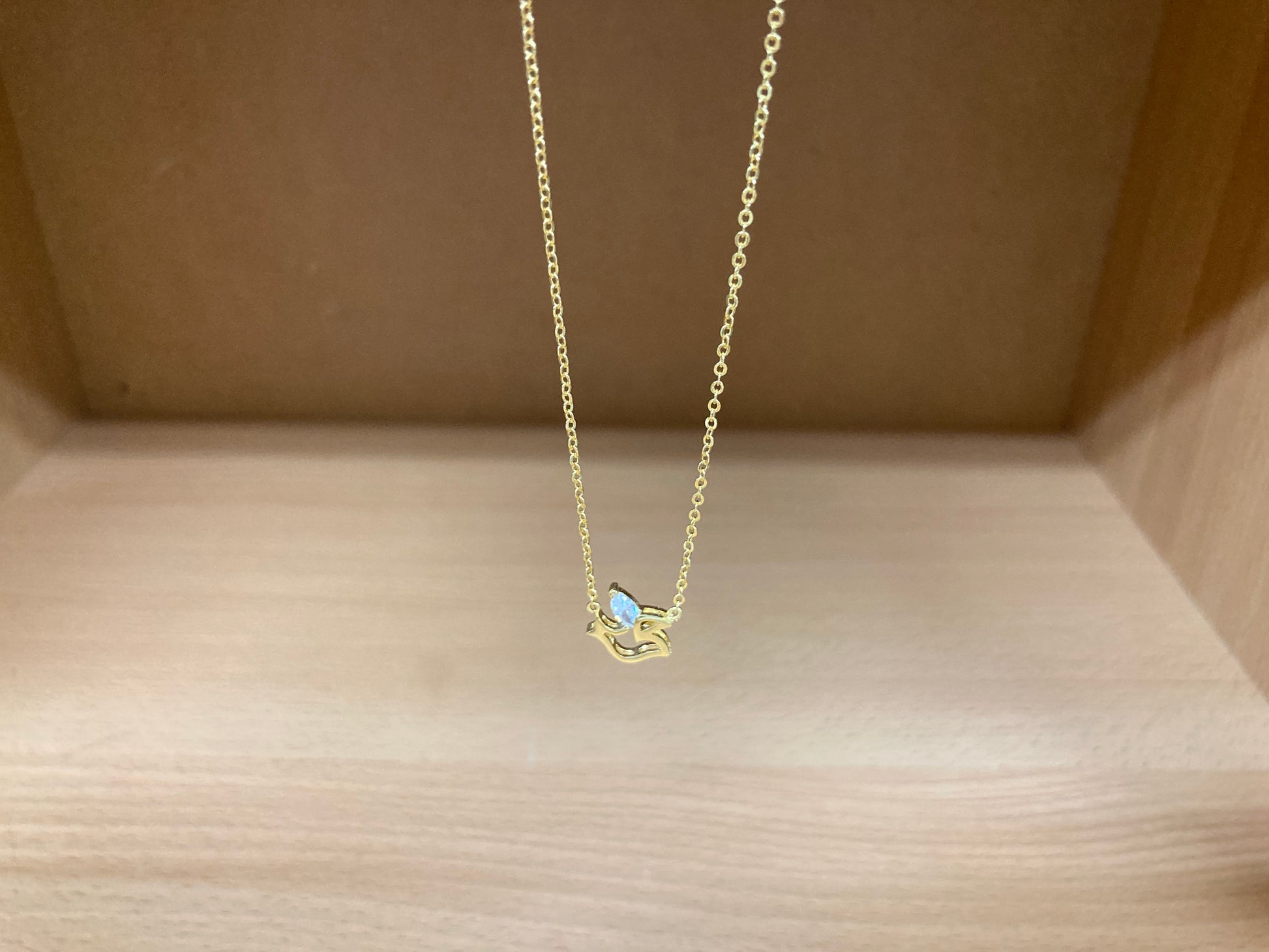 Tiny Treasures Seoul - Bird Zirconia Wing Necklace (Gold) 10