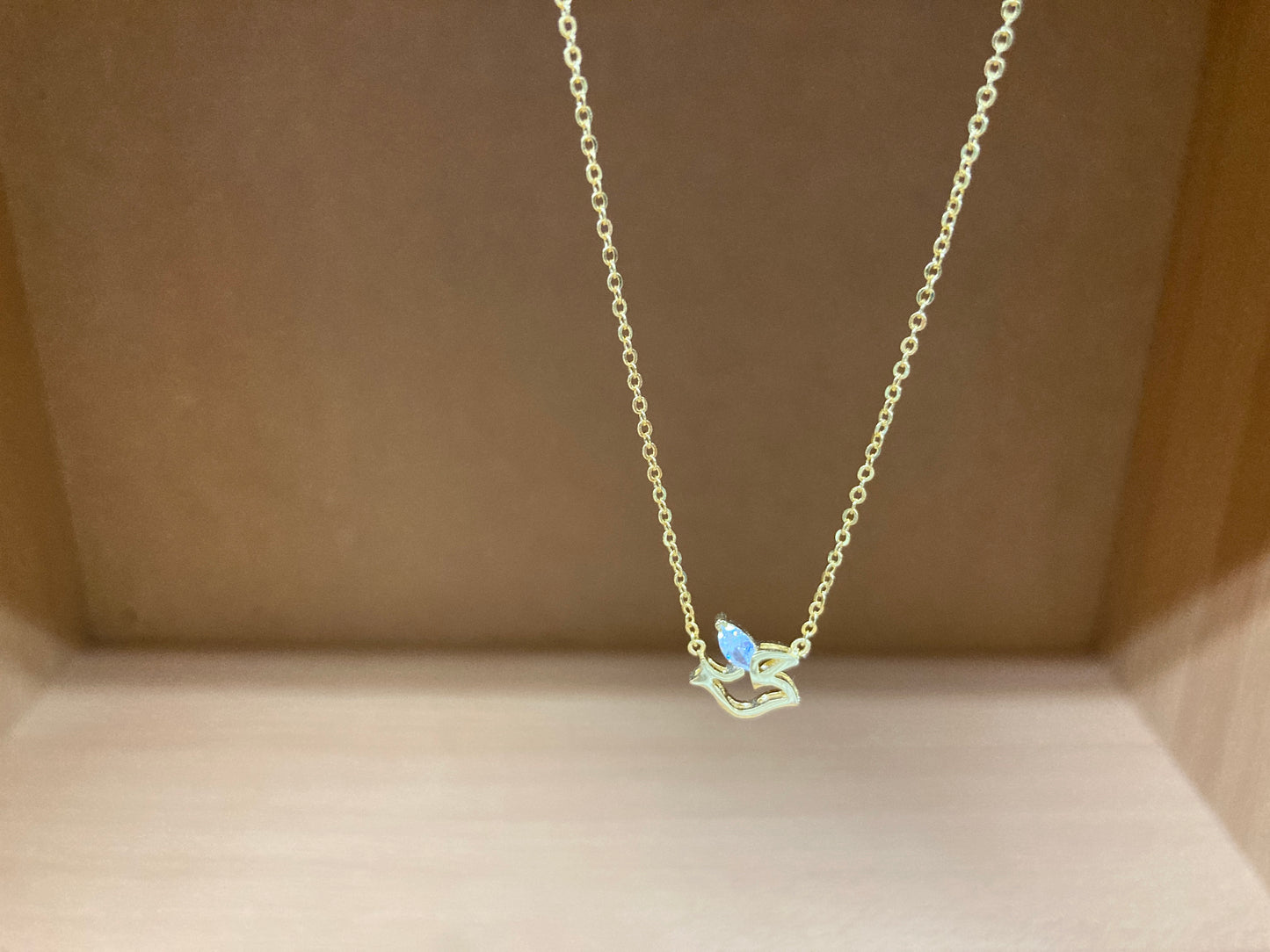 Tiny Treasures Seoul - Bird Zirconia Wing Necklace (Gold) 3