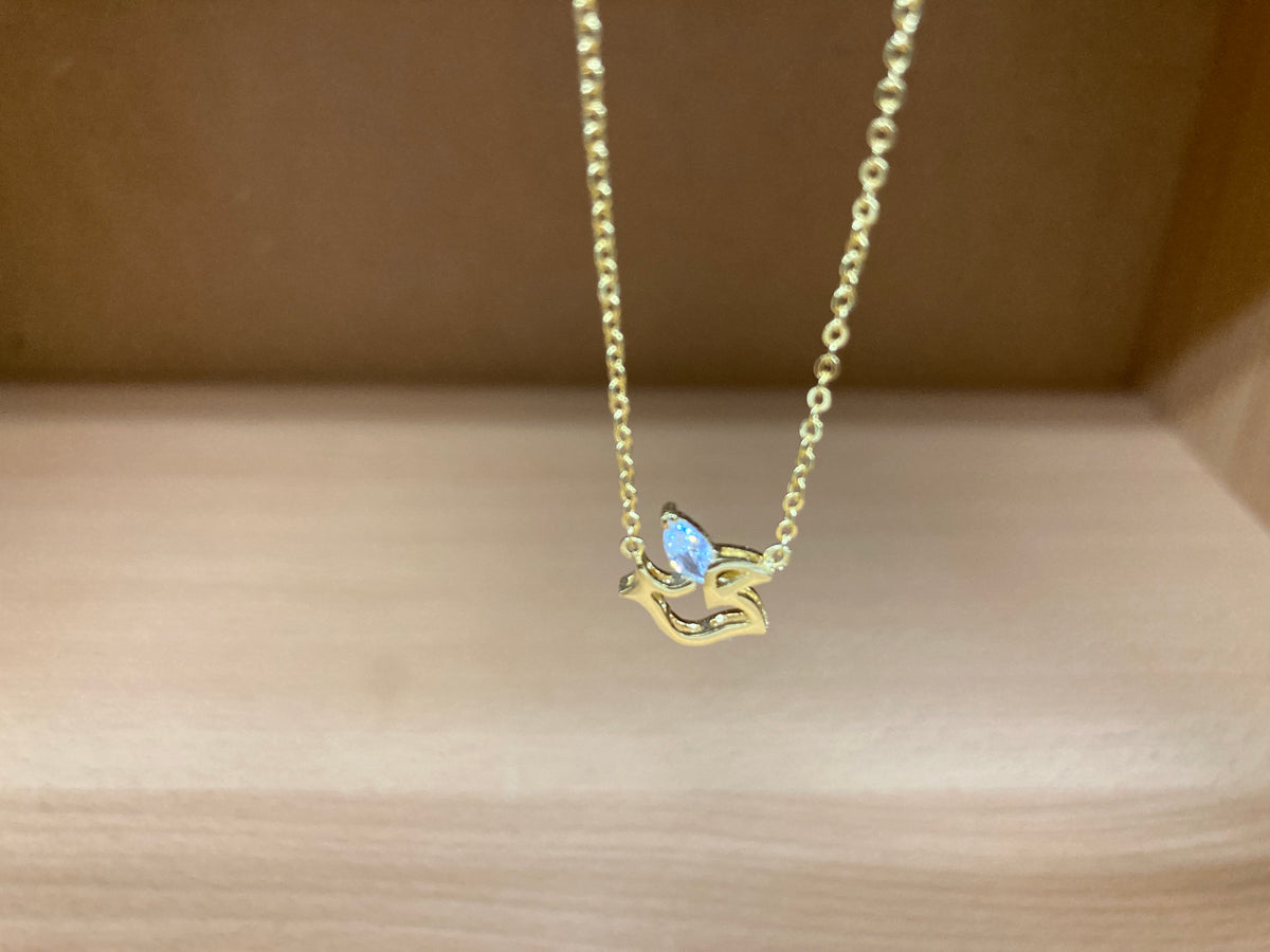 Tiny Treasures Seoul - Bird Zirconia Wing Necklace (Gold) 7