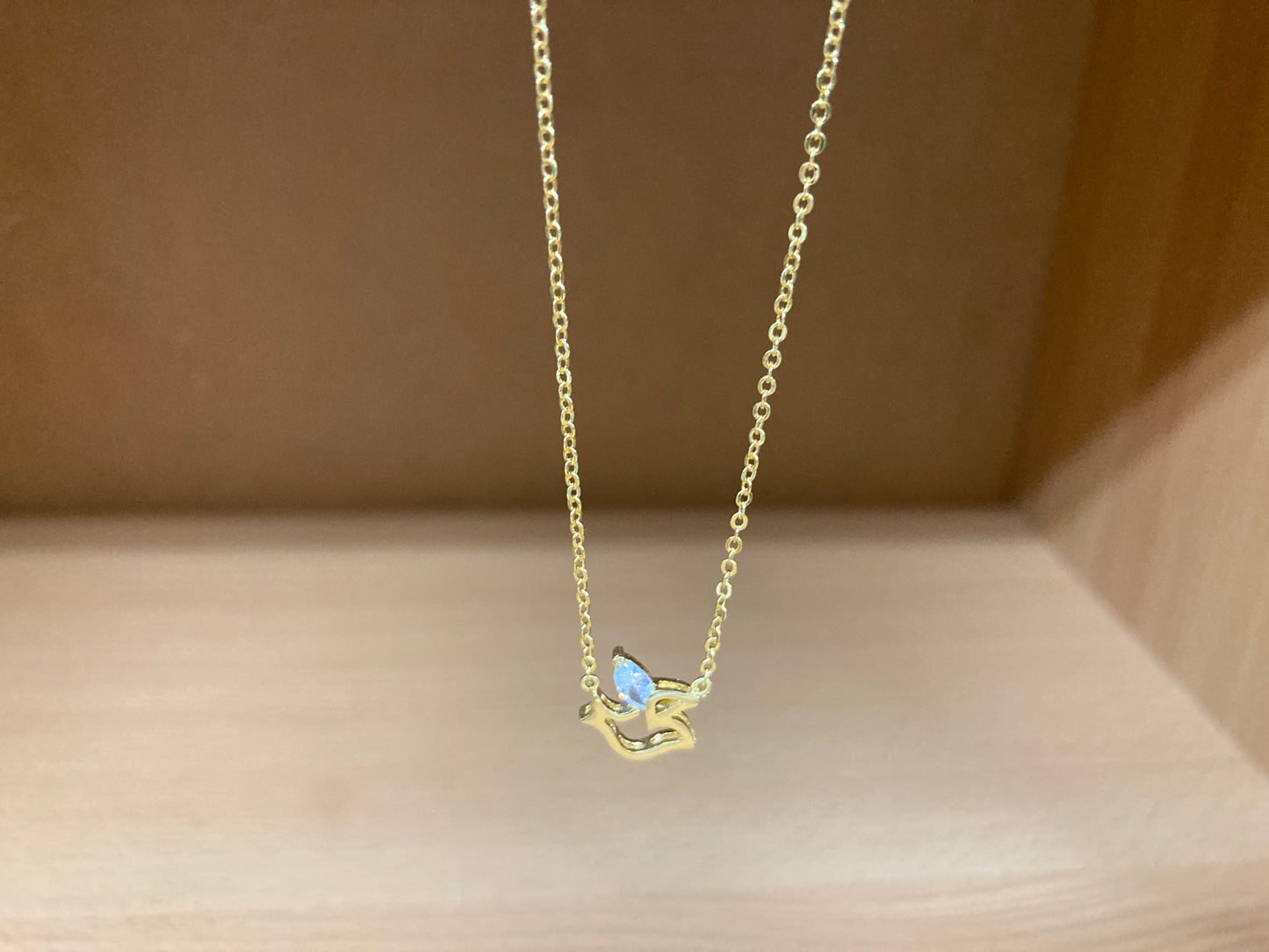 Tiny Treasures Seoul - Bird Zirconia Wing Necklace (Gold) 8