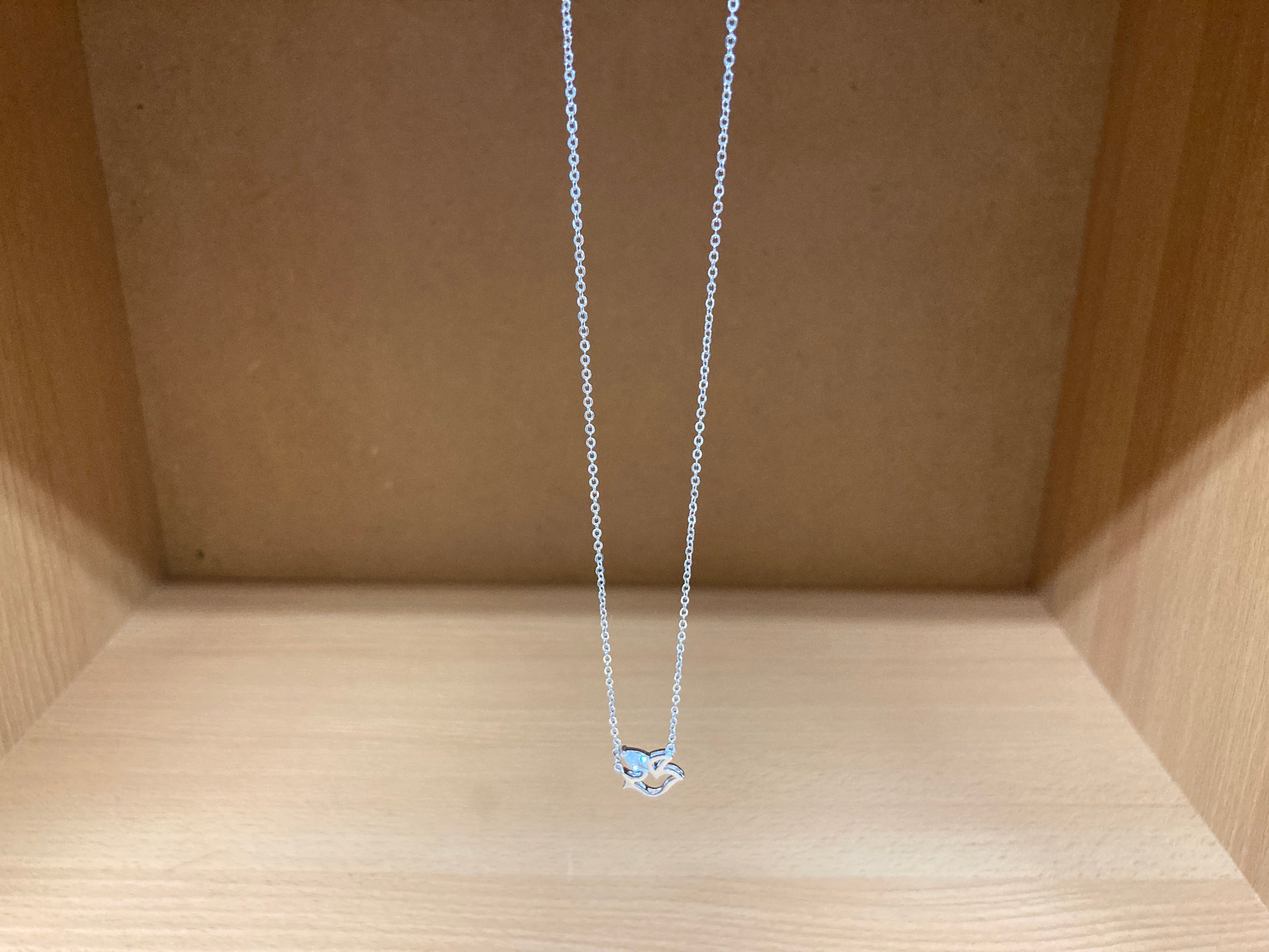 Tiny Treasures Seoul Bird Zirconia Wing Necklace (Silver) 4