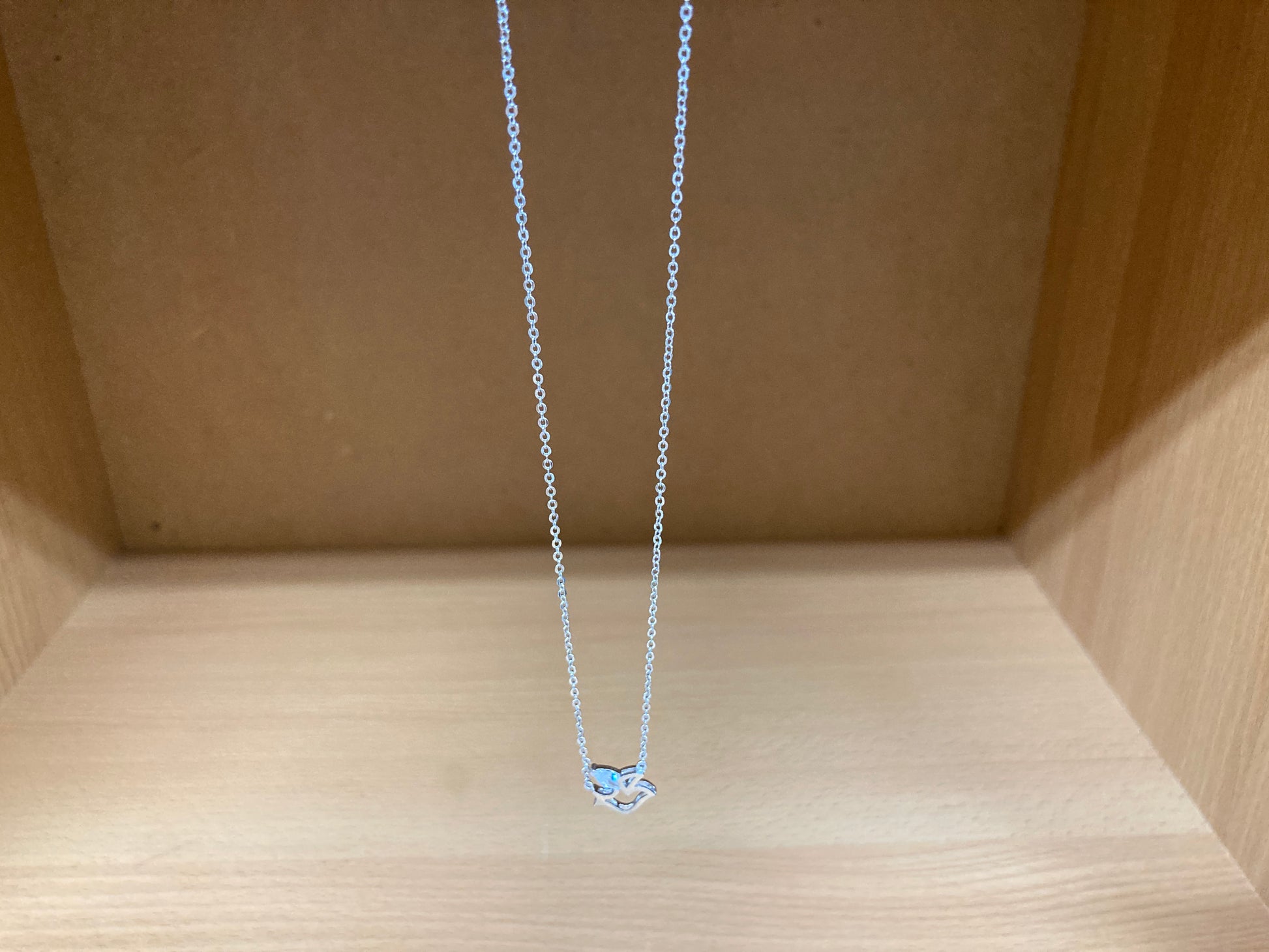 Tiny Treasures Seoul Bird Zirconia Wing Necklace (Silver) 8