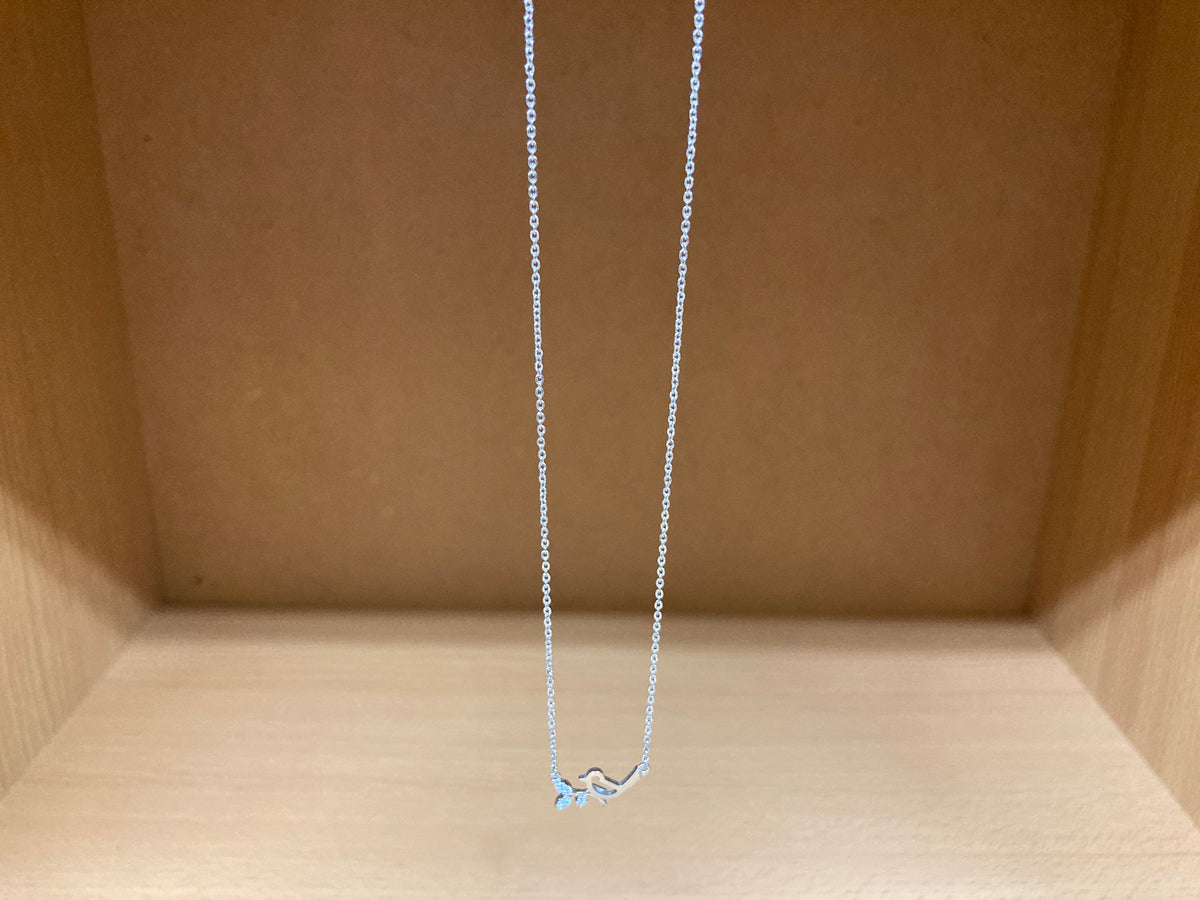 Tiny Treassures Seoul - Bird on Branch Necklace (Silver) 6