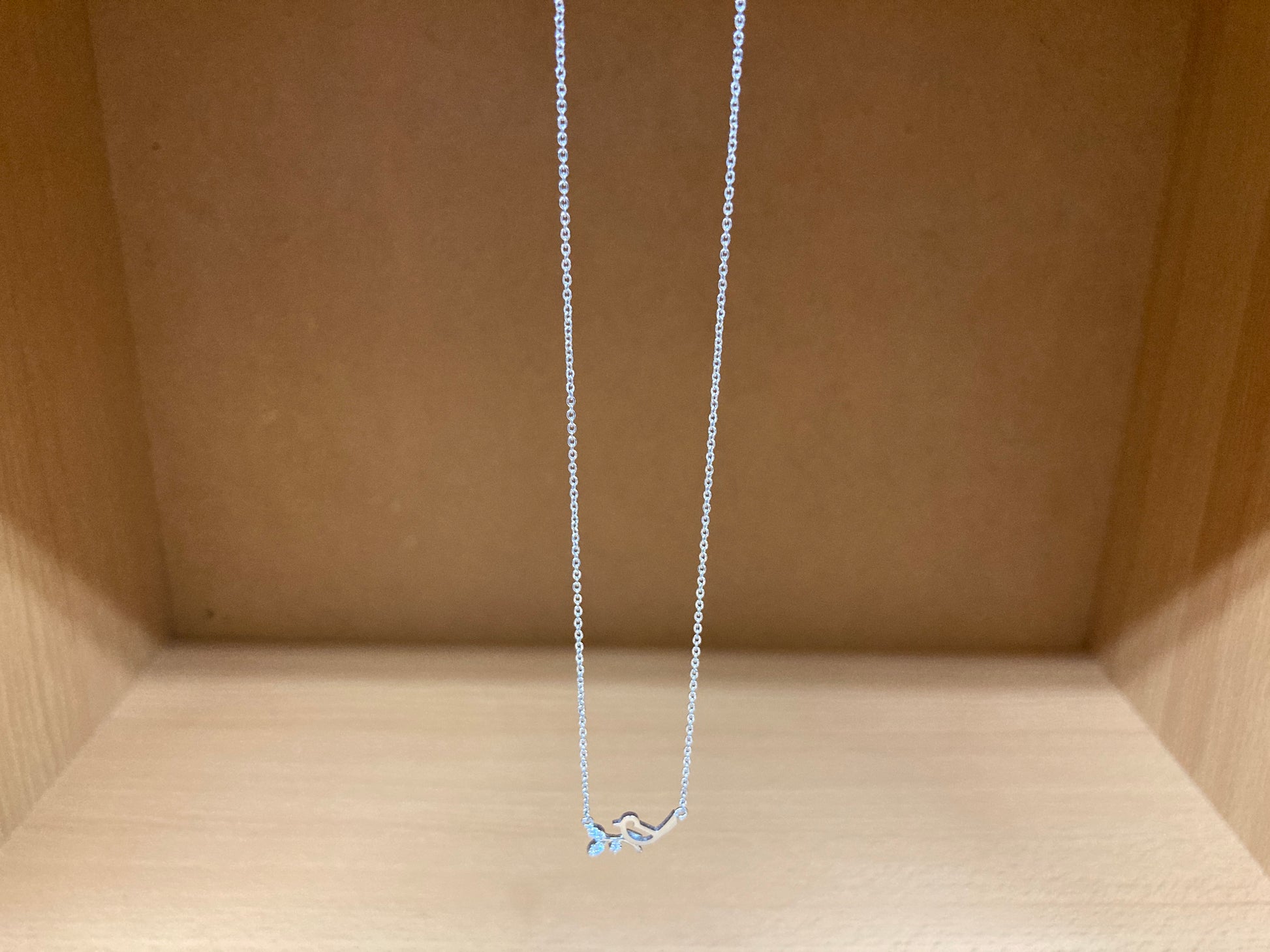 Tiny Treassures Seoul - Bird on Branch Necklace (Silver) 6