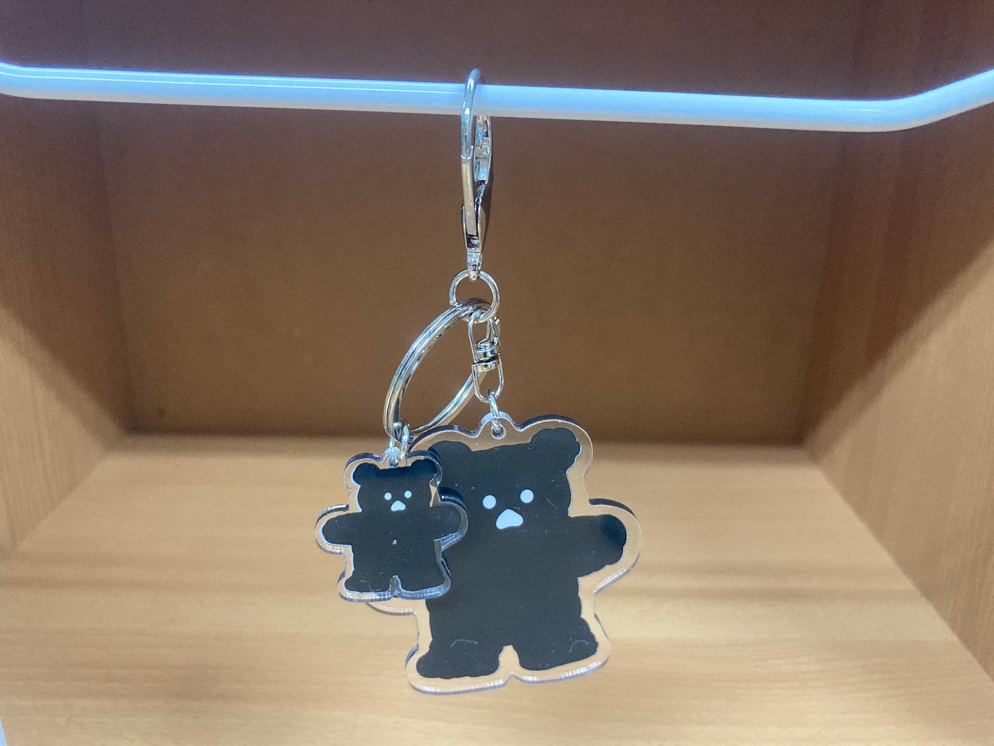 Tiny Treasures Seoul - Black Bear Acrylic Keychain 4
