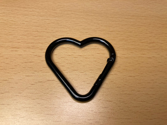 Black Heart Shape Holder Key Ring