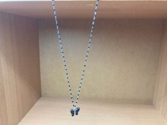 Black Wing Butterfly Necklace