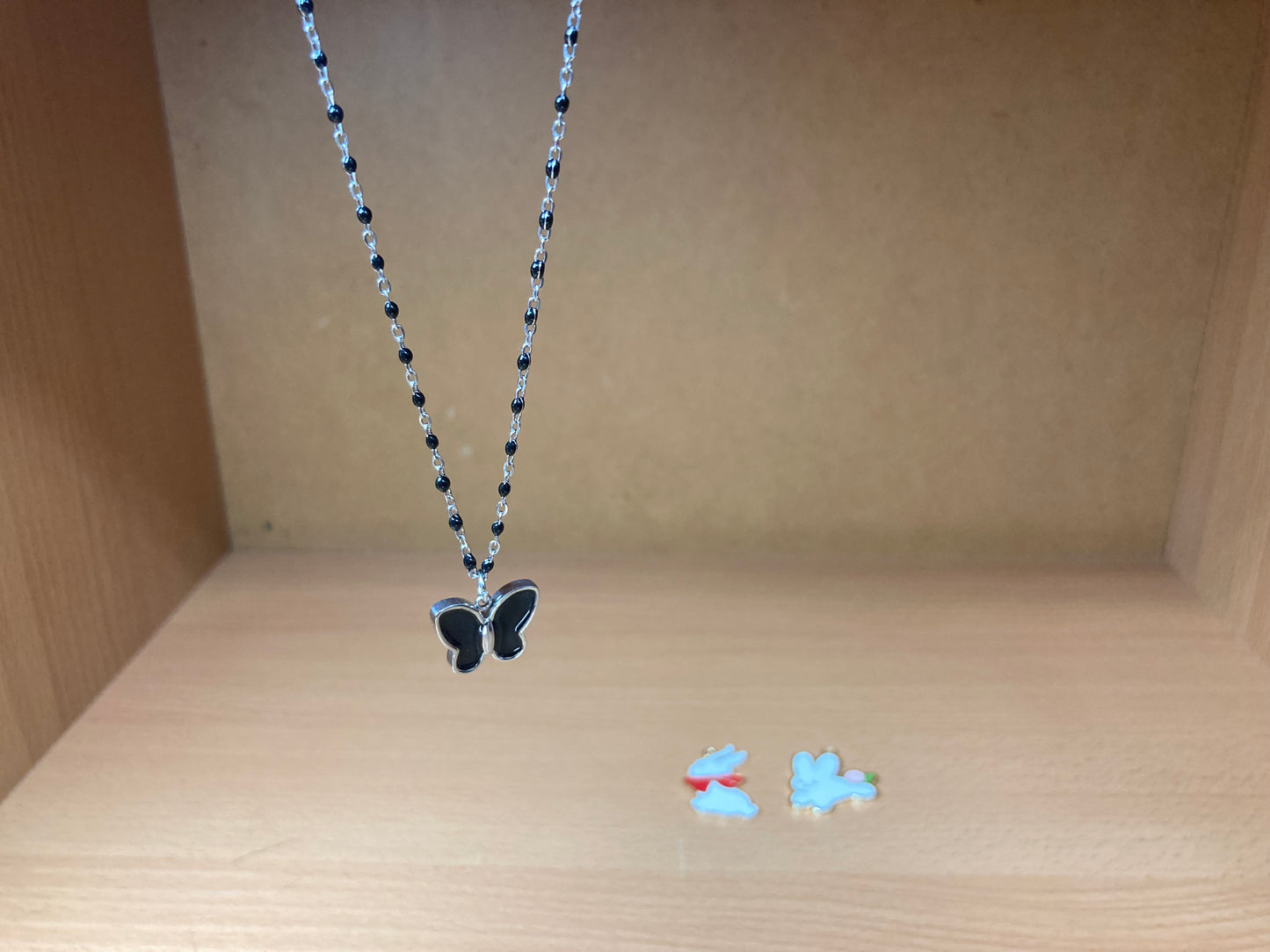 Black Wing Butterfly Necklace