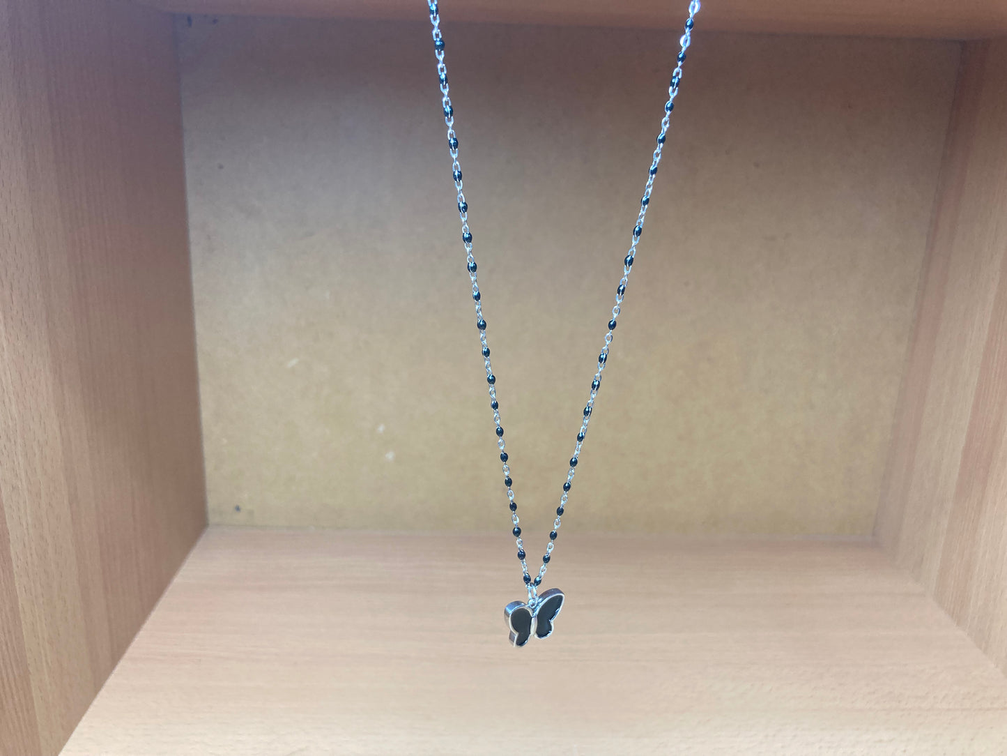 Black Wing Butterfly Necklace
