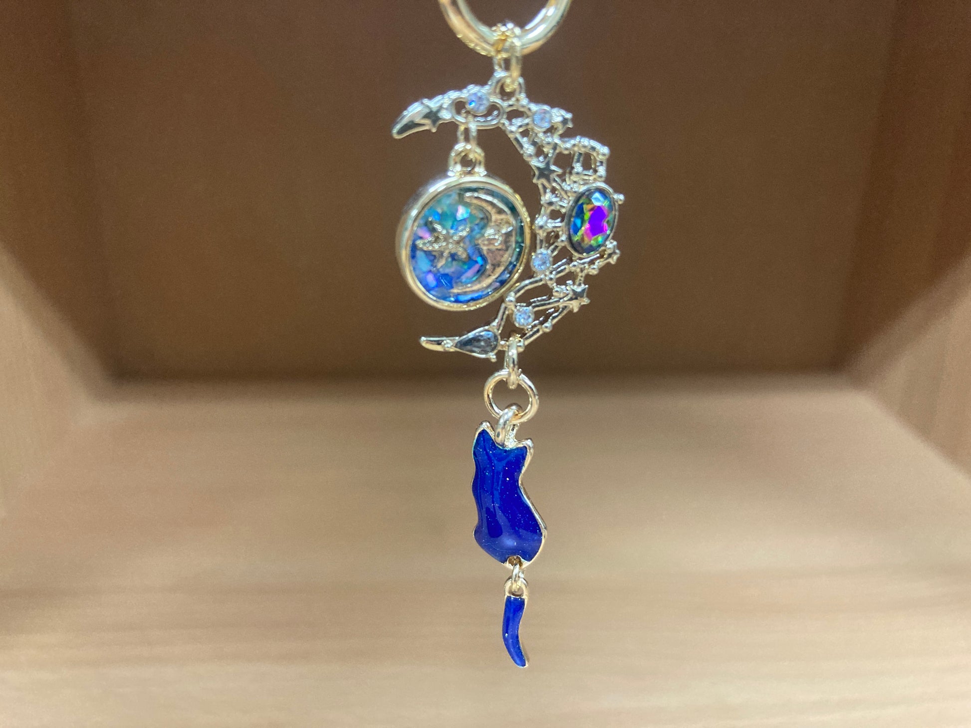 Tiny Treasures Seoul - Blue Cat Moon Bag Charm