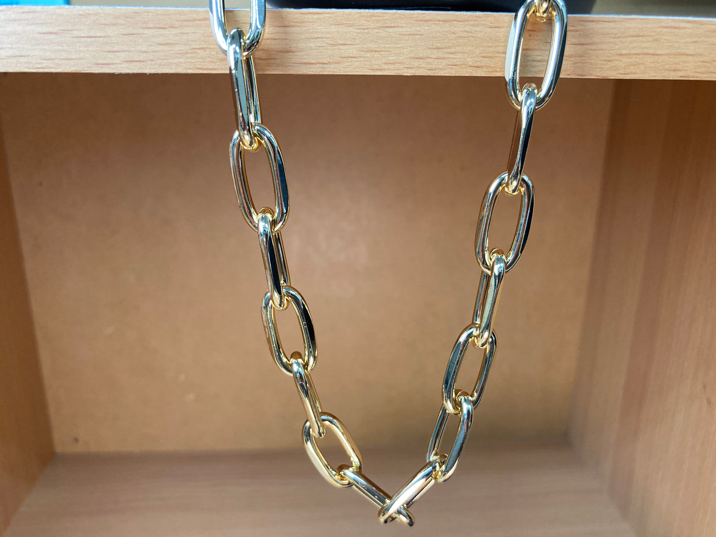 Bold Paperclip Necklace & Bracelet Set