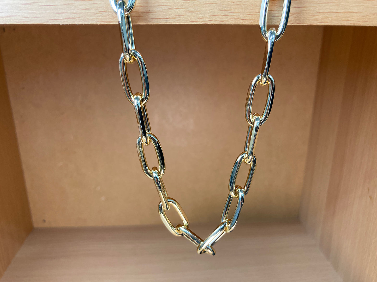 Bold Paperclip Necklace & Bracelet Set