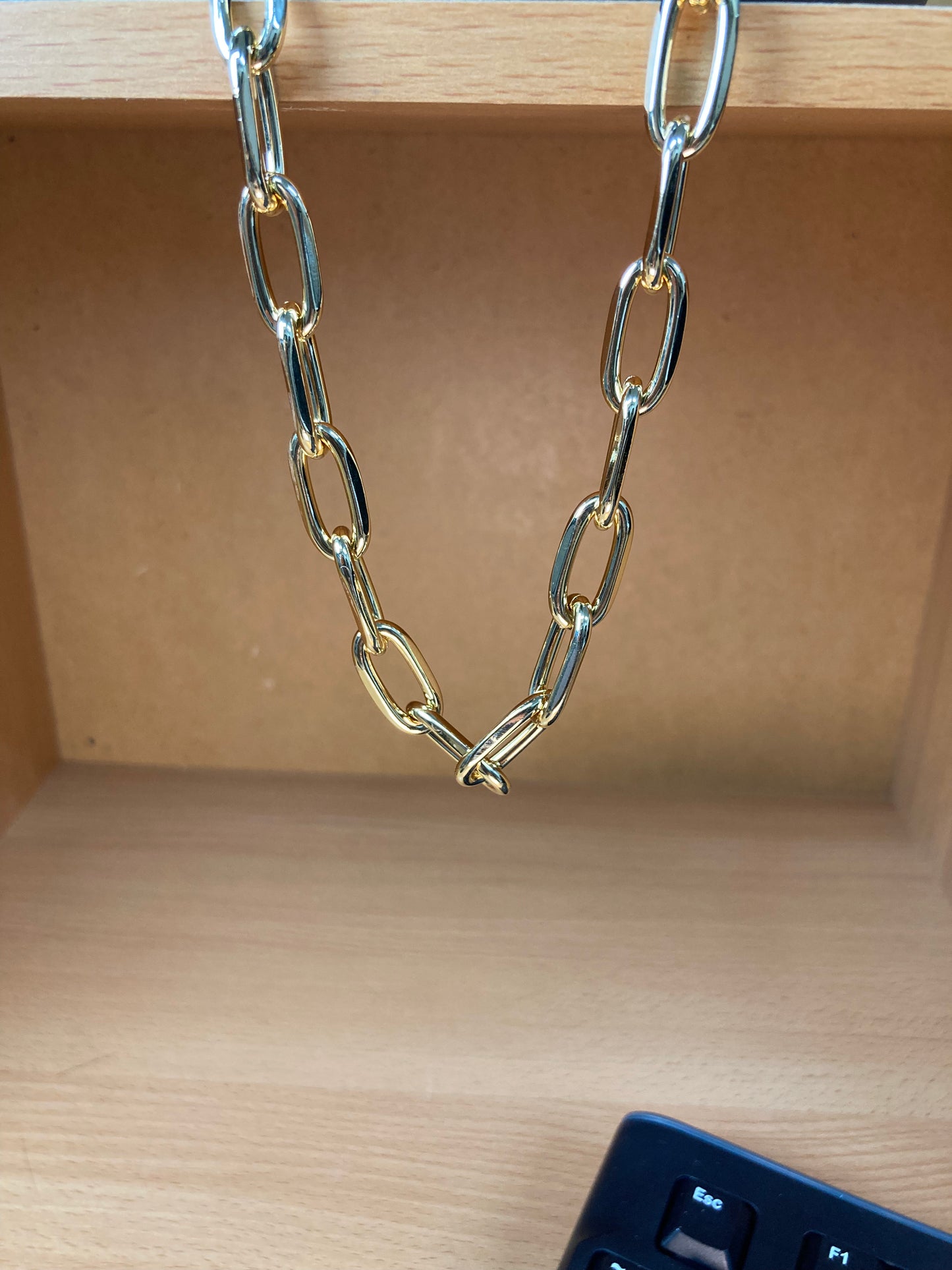Bold Paperclip Necklace & Bracelet Set