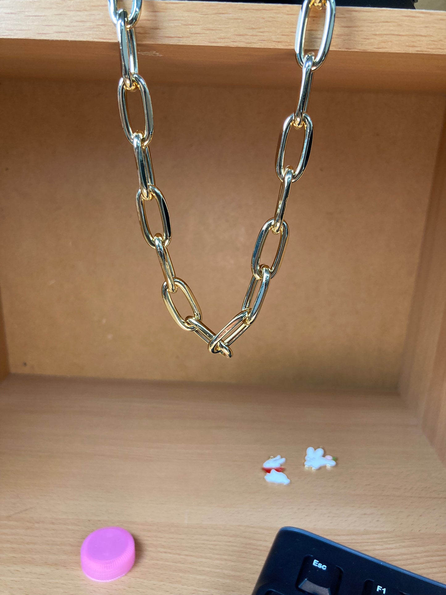 Bold Paperclip Necklace & Bracelet Set