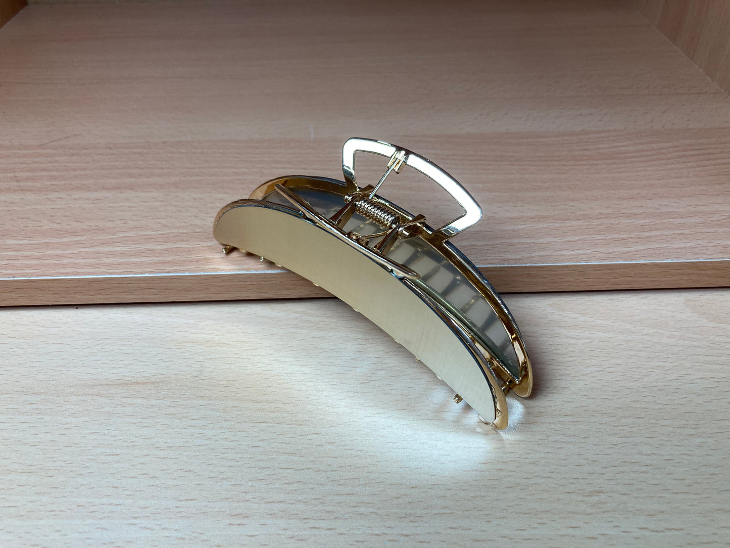 Tiny Treasures Seoul - Brushed Gold Arc Hair Claw Top View